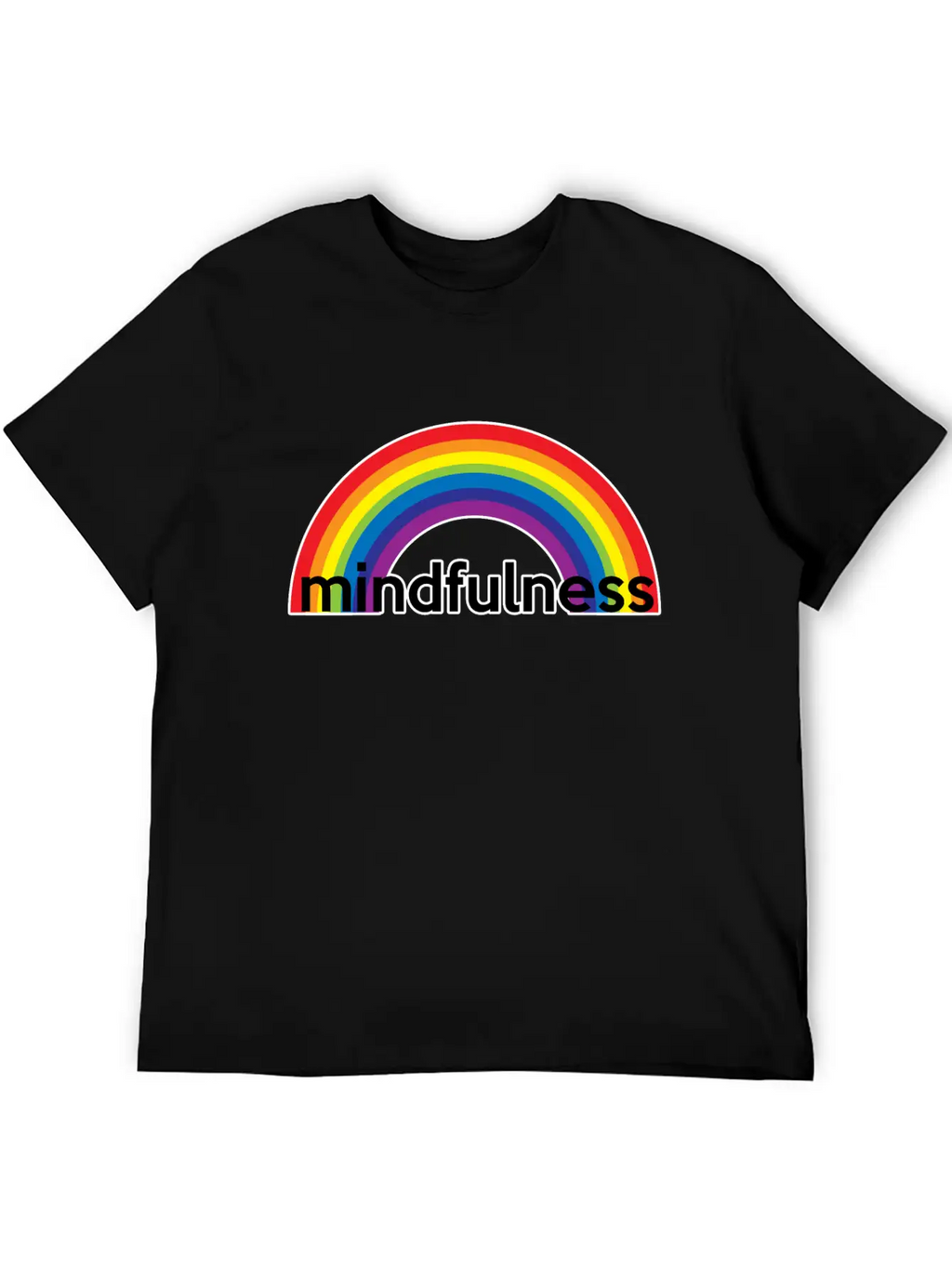 Mindfulness Rainbow Classic Cotton Tee – Unisex Comfort For Any Season