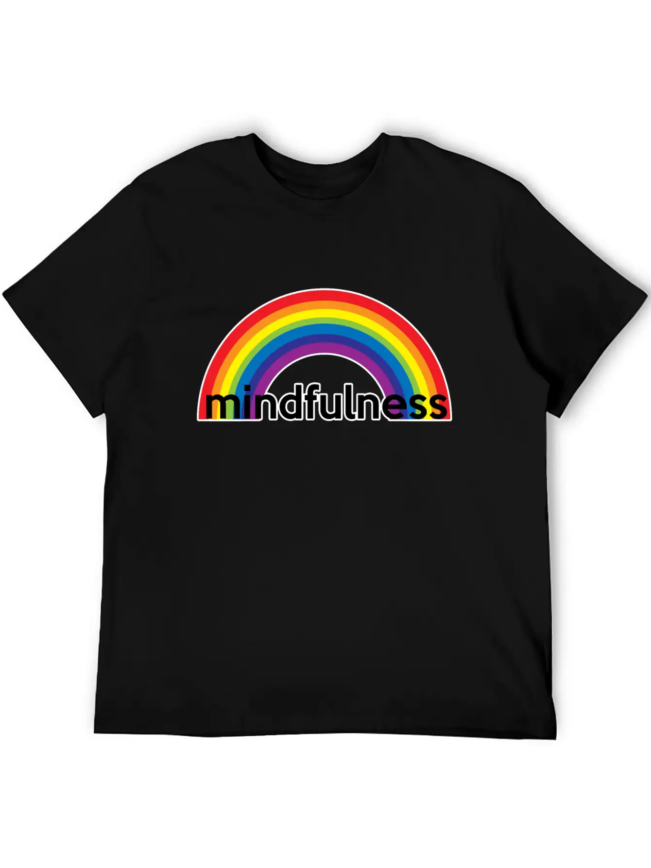 Mindfulness Rainbow Classic Cotton Tee – Unisex Comfort For Any Season