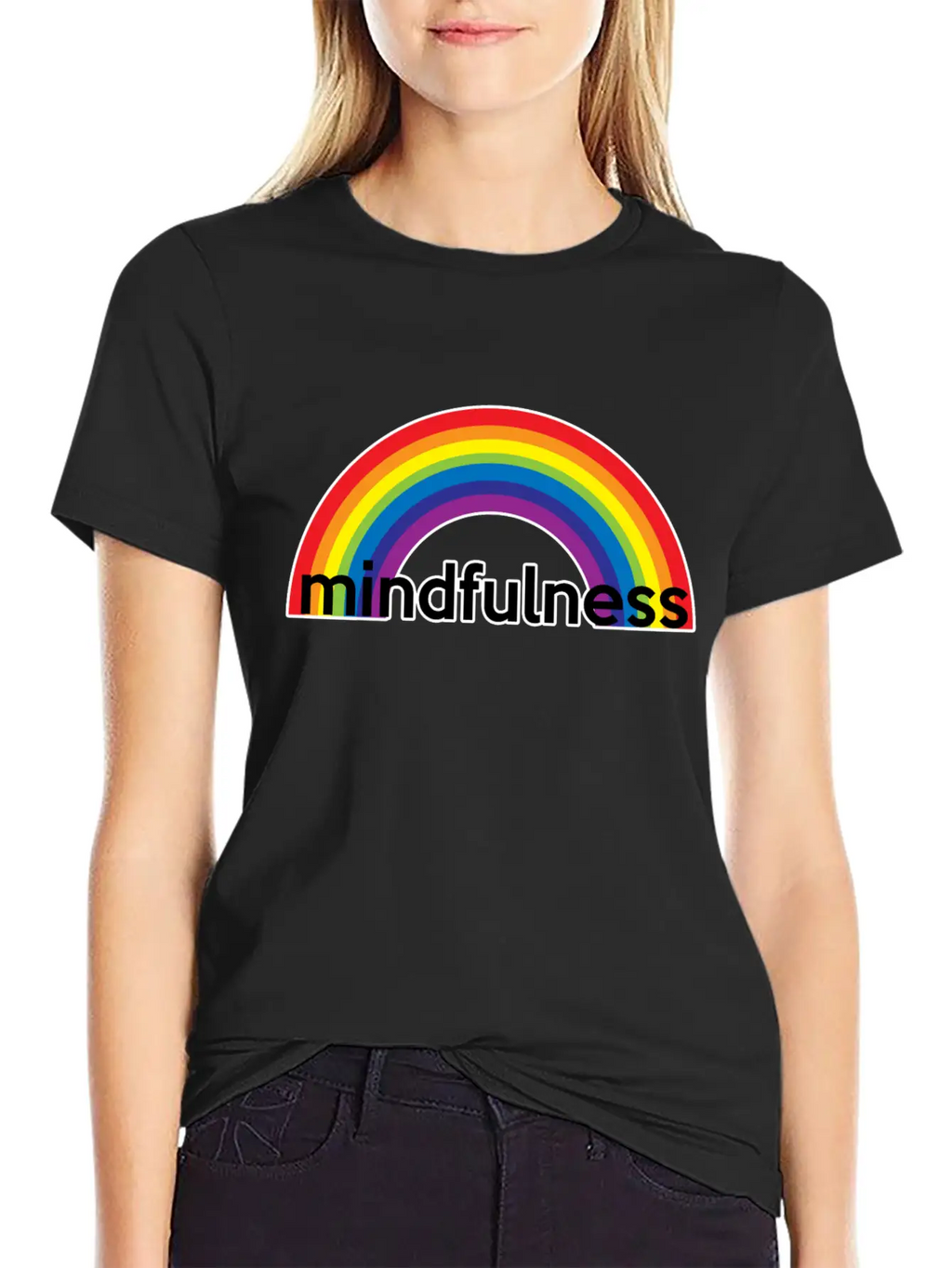 Mindfulness Rainbow Classic Cotton Tee – Unisex Comfort For Any Season