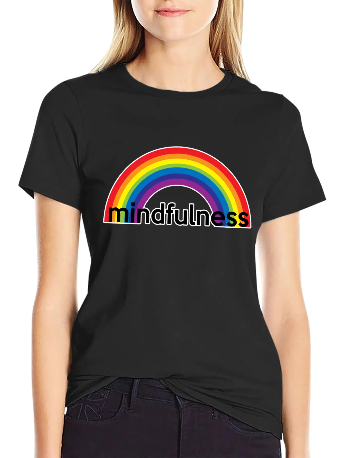 Mindfulness Rainbow Classic Cotton Tee – Unisex Comfort For Any Season