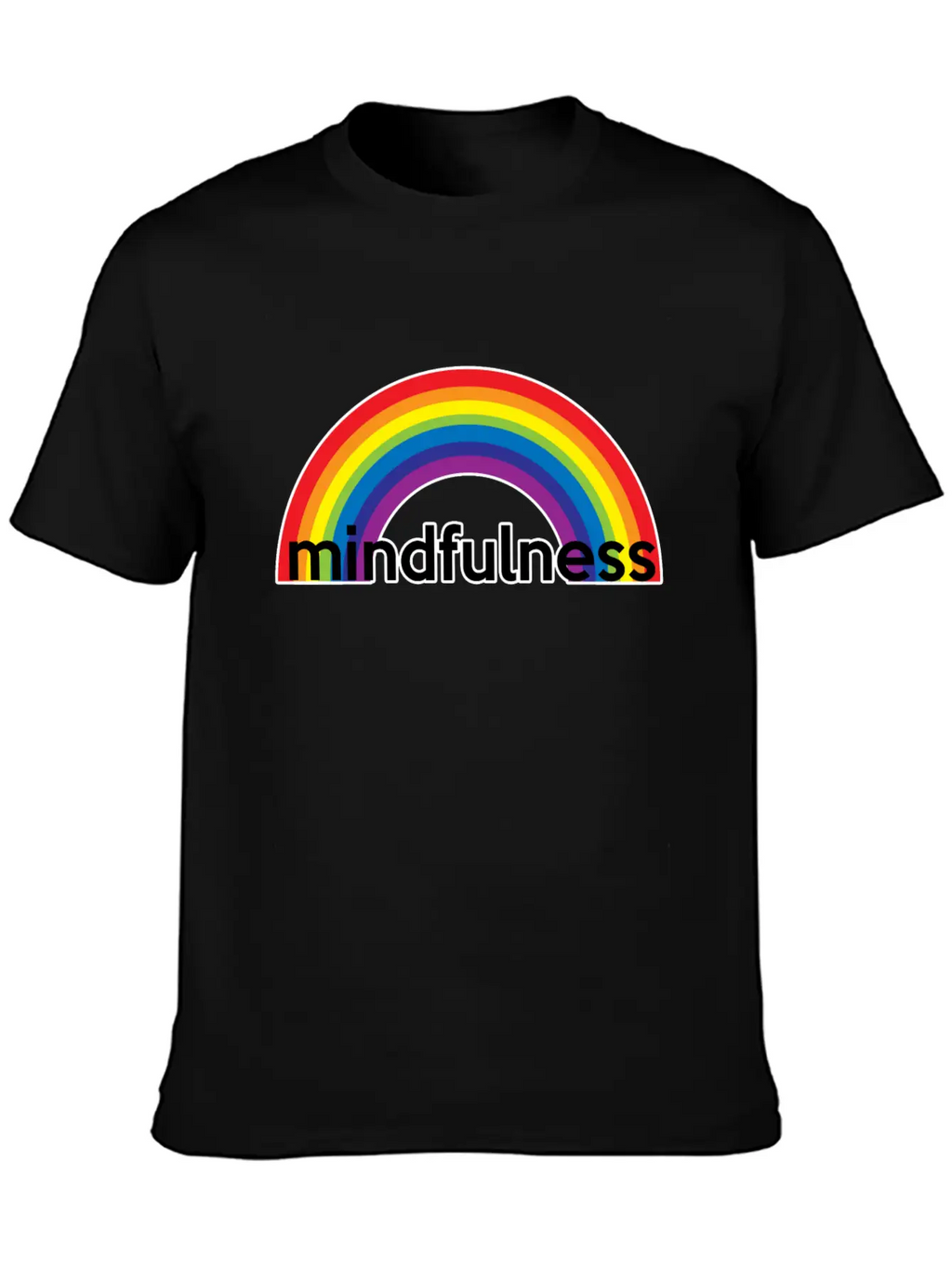 Mindfulness Rainbow Classic Cotton Tee – Unisex Comfort For Any Season