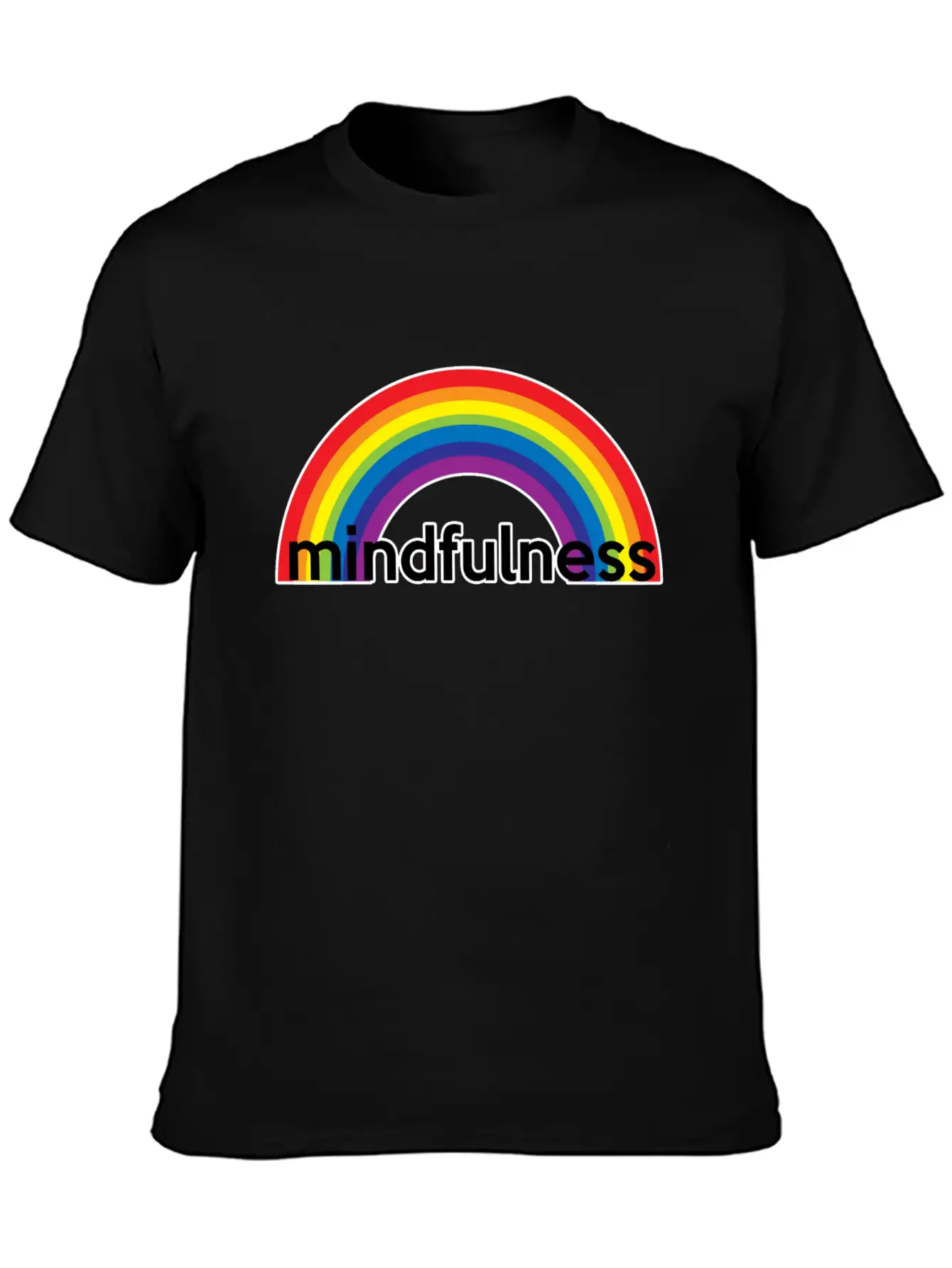 Mindfulness Rainbow Classic Cotton Tee – Unisex Comfort For Any Season
