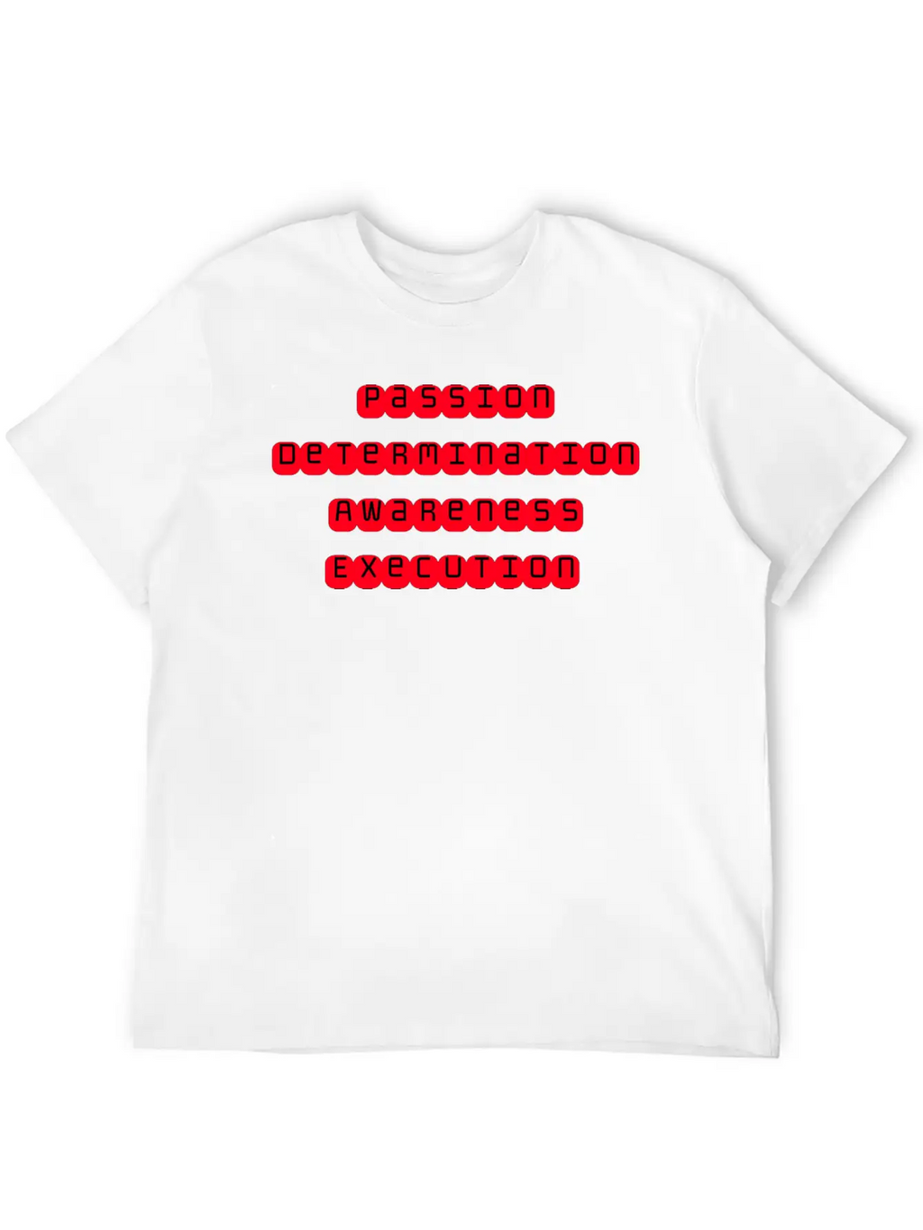 Mindset Slogan Sticker Stylish Everyday T-Shirt – Unisex Basic Cotton Tee