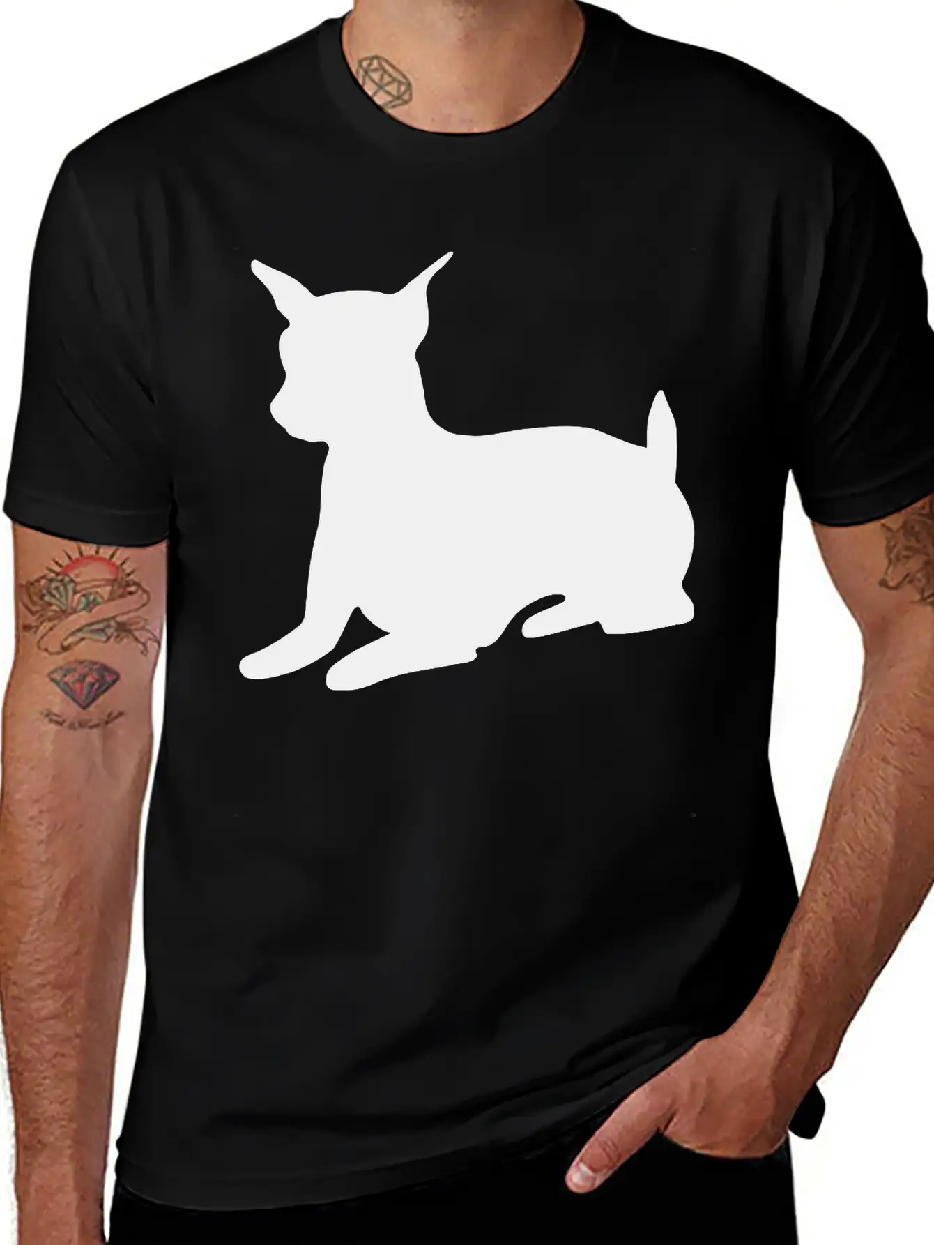 Miniature Pinscher Shadow Essential Cotton Tee For Daily Outfits – Unisex Style