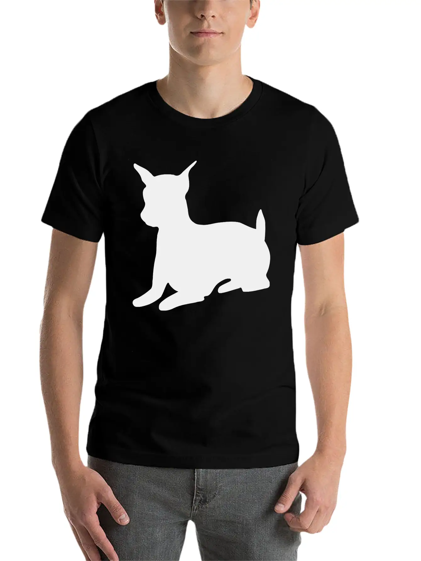 Miniature Pinscher Shadow Essential Cotton Tee For Daily Outfits – Unisex Style