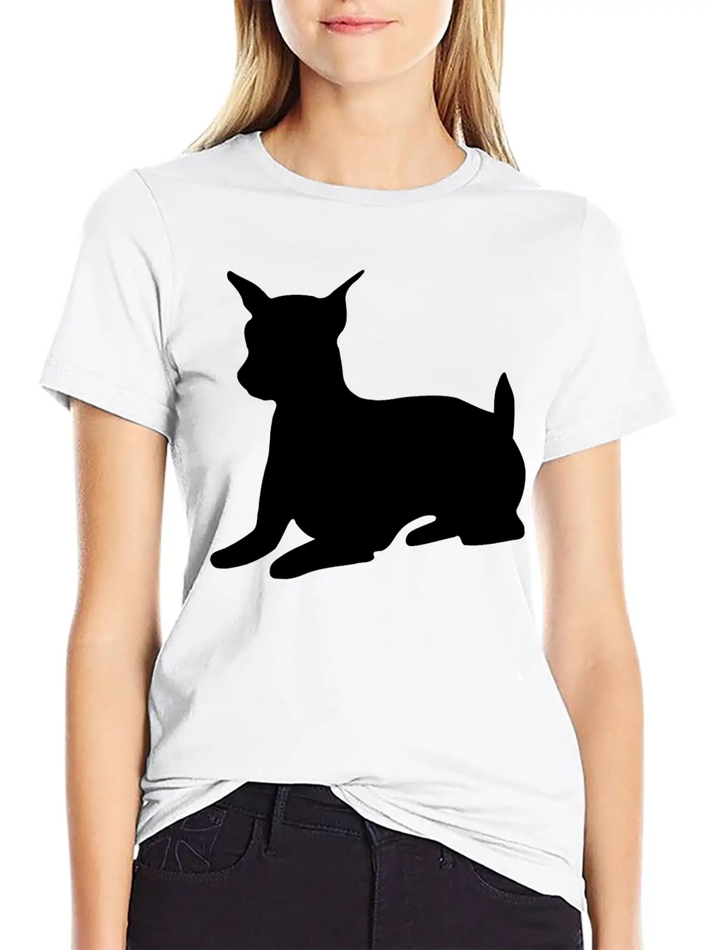 Miniature Pinscher Shadow Essential Cotton Tee For Daily Outfits – Unisex Style