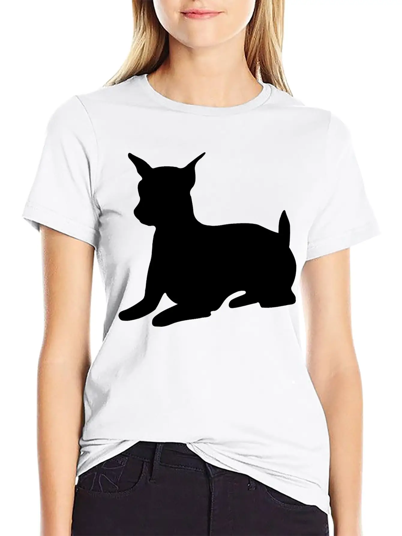 Miniature Pinscher Shadow Essential Cotton Tee For Daily Outfits – Unisex Style