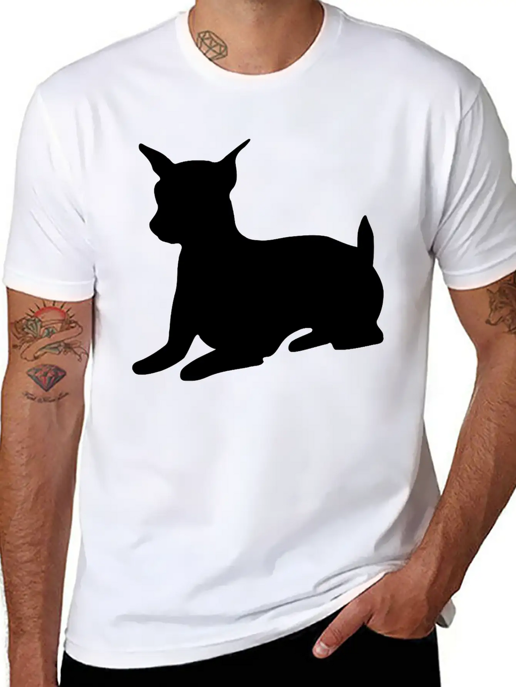 Miniature Pinscher Shadow Essential Cotton Tee For Daily Outfits – Unisex Style