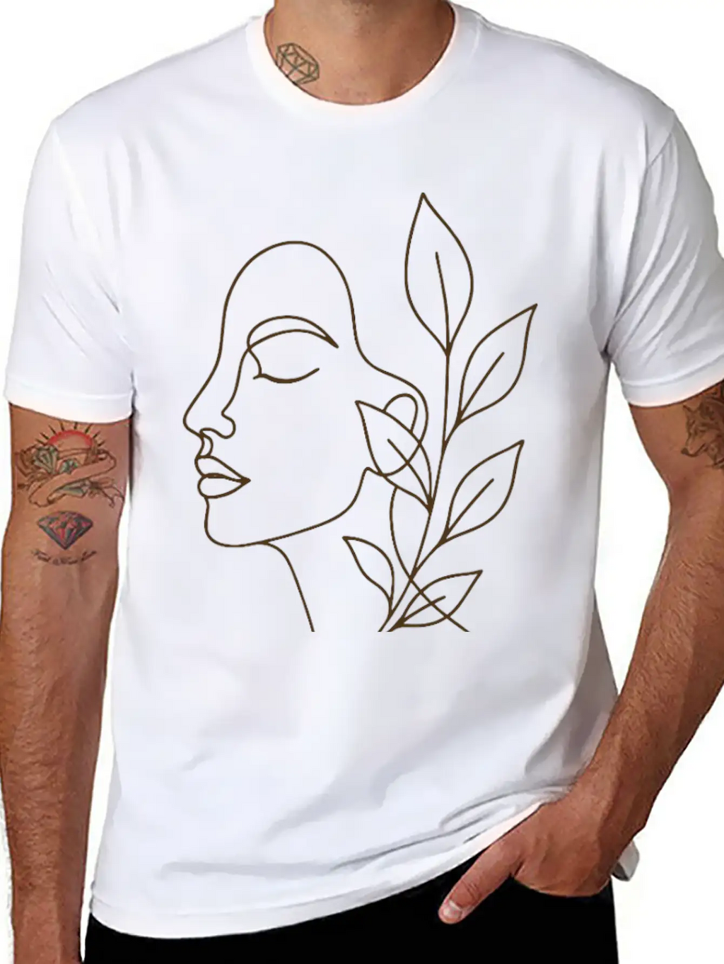 Minimal Elegance: The Art Of Continuous Line Classic Cotton Tee – Unisex Comfort For Any Season