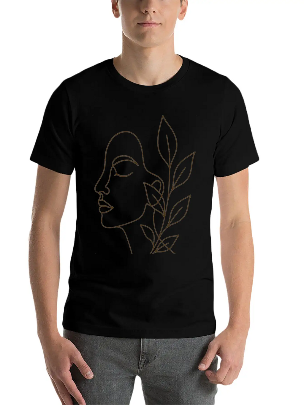 Minimal Elegance: The Art Of Continuous Line Classic Cotton Tee – Unisex Comfort For Any Season