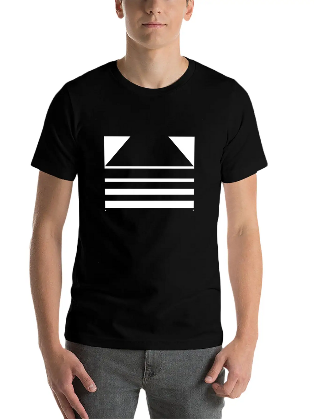 Minimal Geometric 188 Breathable Soft Cotton T-Shirt – Timeless Casual Look