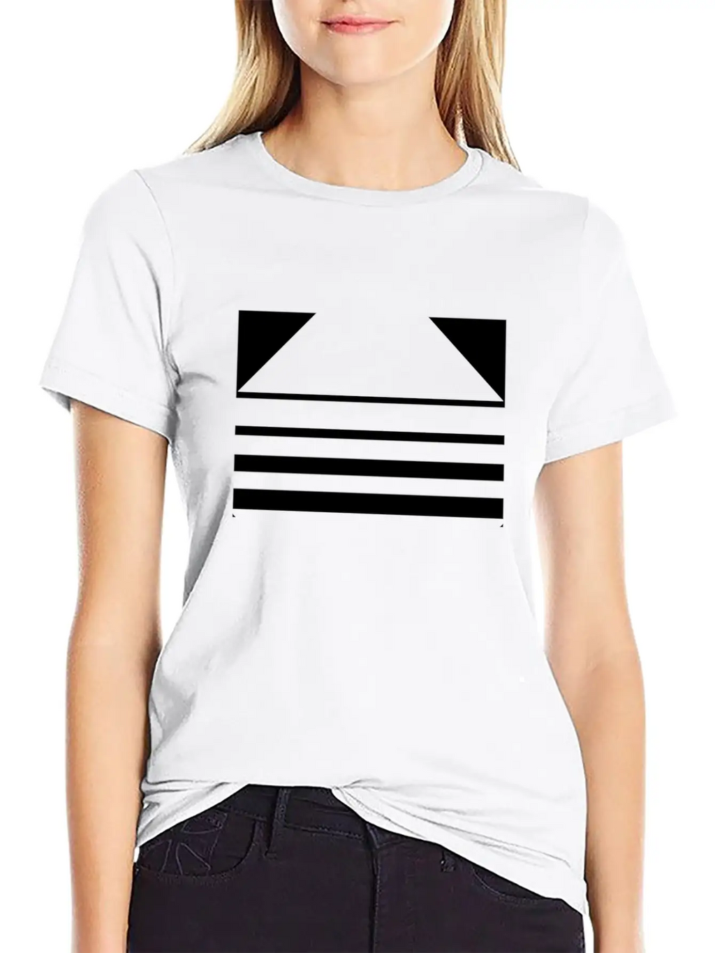 Minimal Geometric 188 Breathable Soft Cotton T-Shirt – Timeless Casual Look