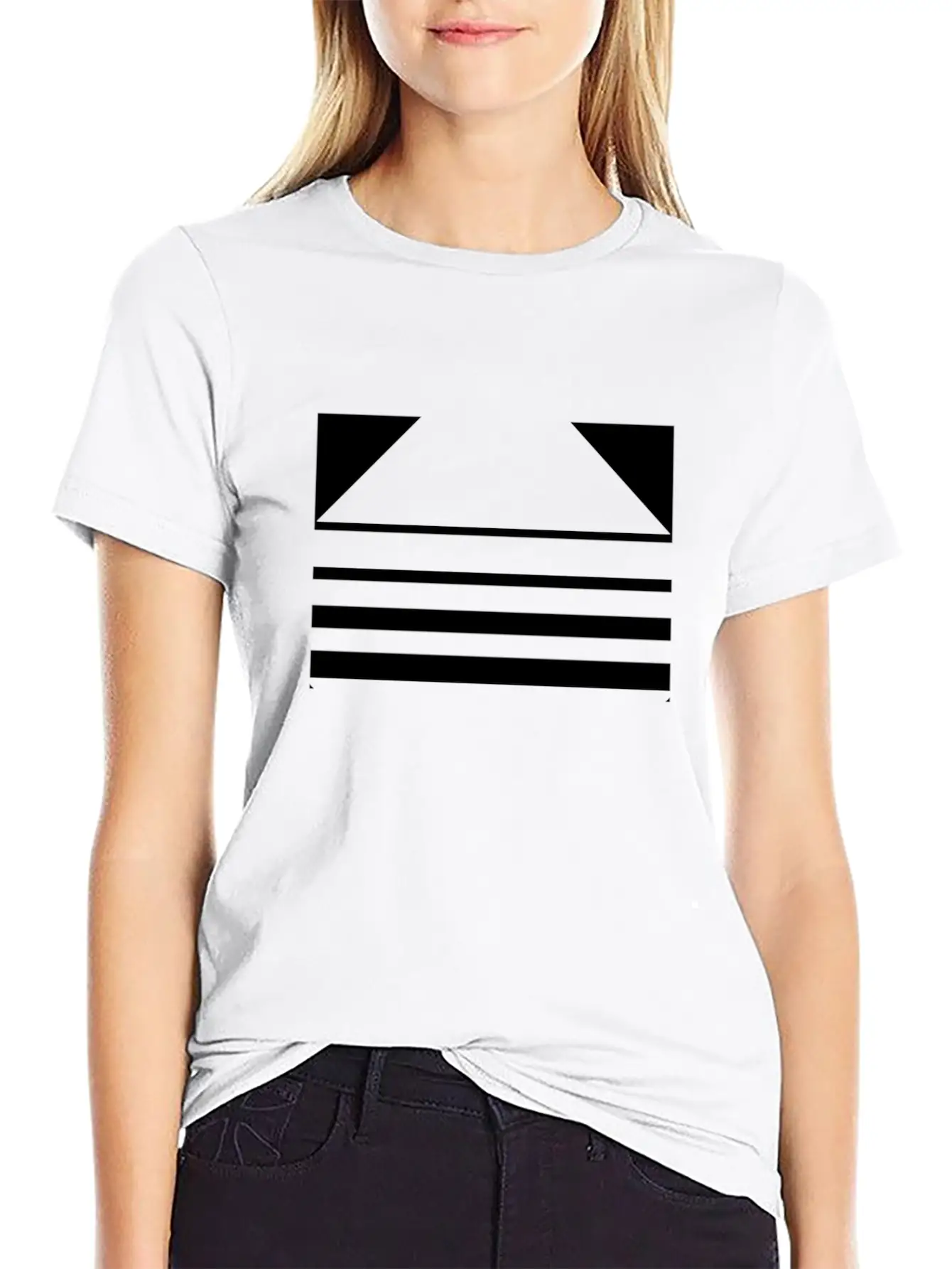 Minimal Geometric 188 Breathable Soft Cotton T-Shirt – Timeless Casual Look