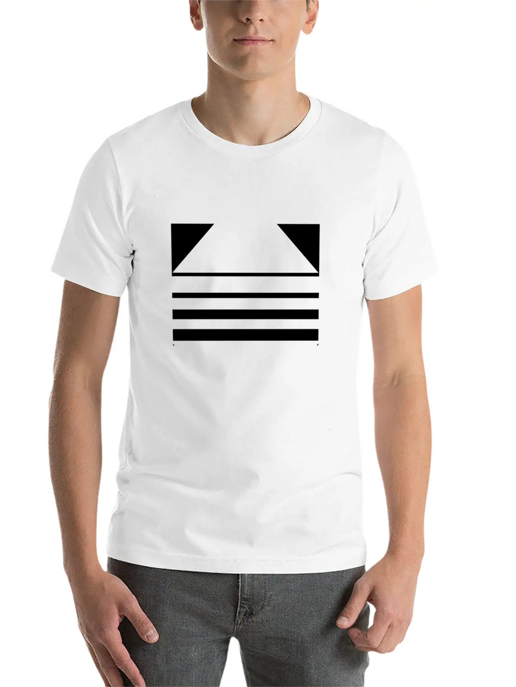 Minimal Geometric 188 Breathable Soft Cotton T-Shirt – Timeless Casual Look