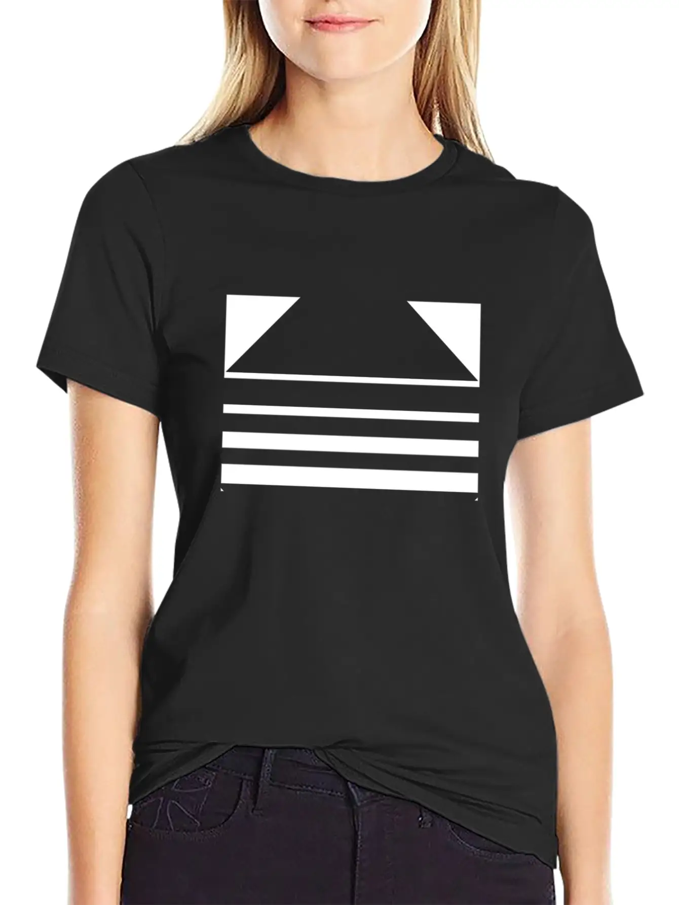 Minimal Geometric 188 Breathable Soft Cotton T-Shirt – Timeless Casual Look
