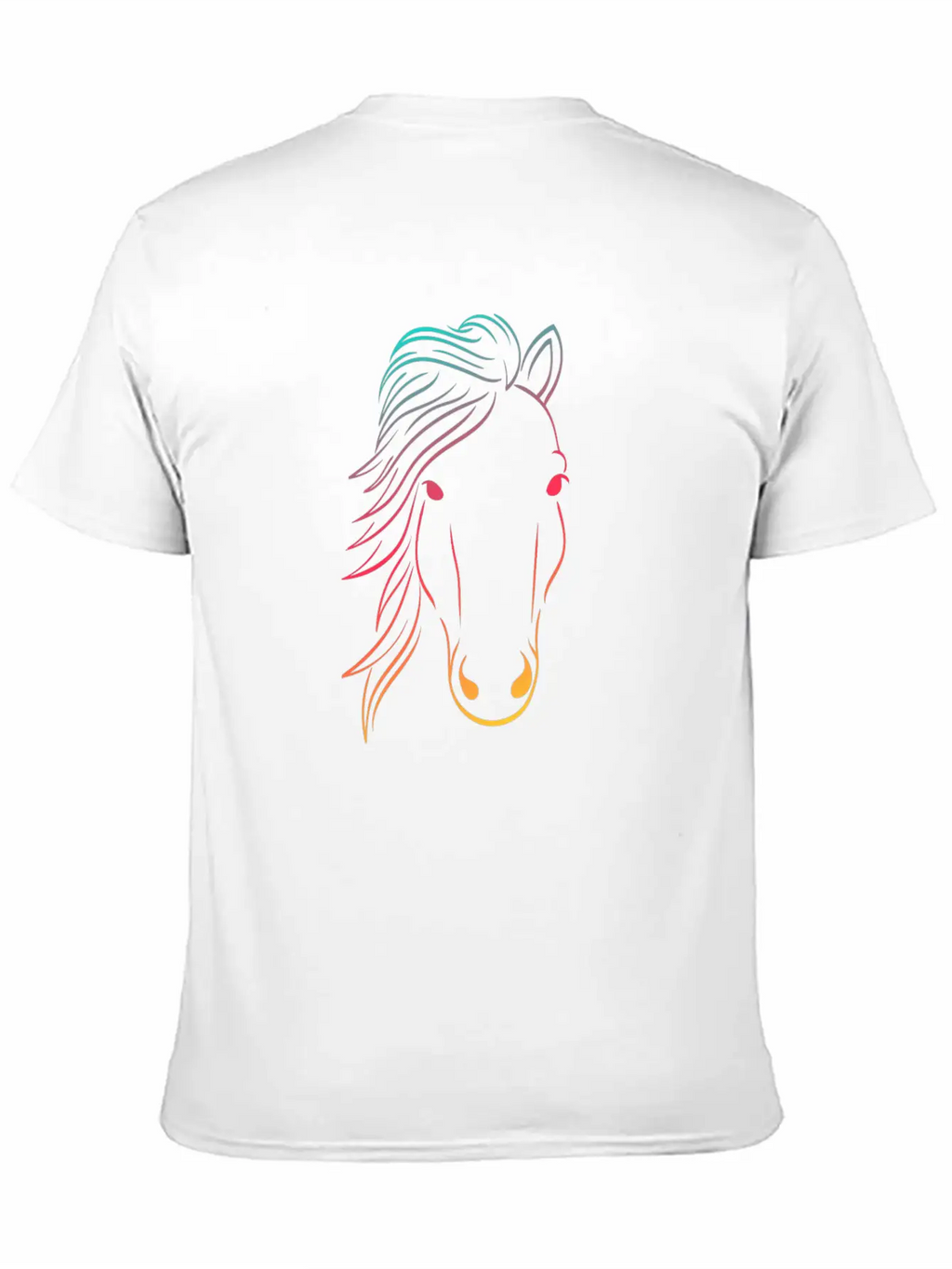Minimal Neon Horse Design Horsing Shirt For Horse Breathable Soft Cotton T-Shirt – Timeless Casual Look
