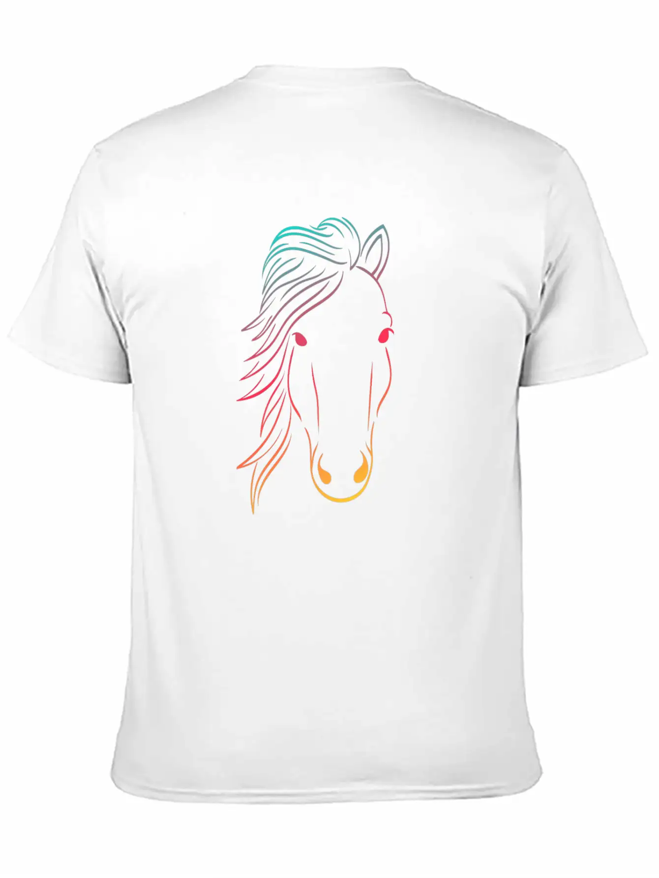 Minimal Neon Horse Design Horsing Shirt For Horse Breathable Soft Cotton T-Shirt – Timeless Casual Look