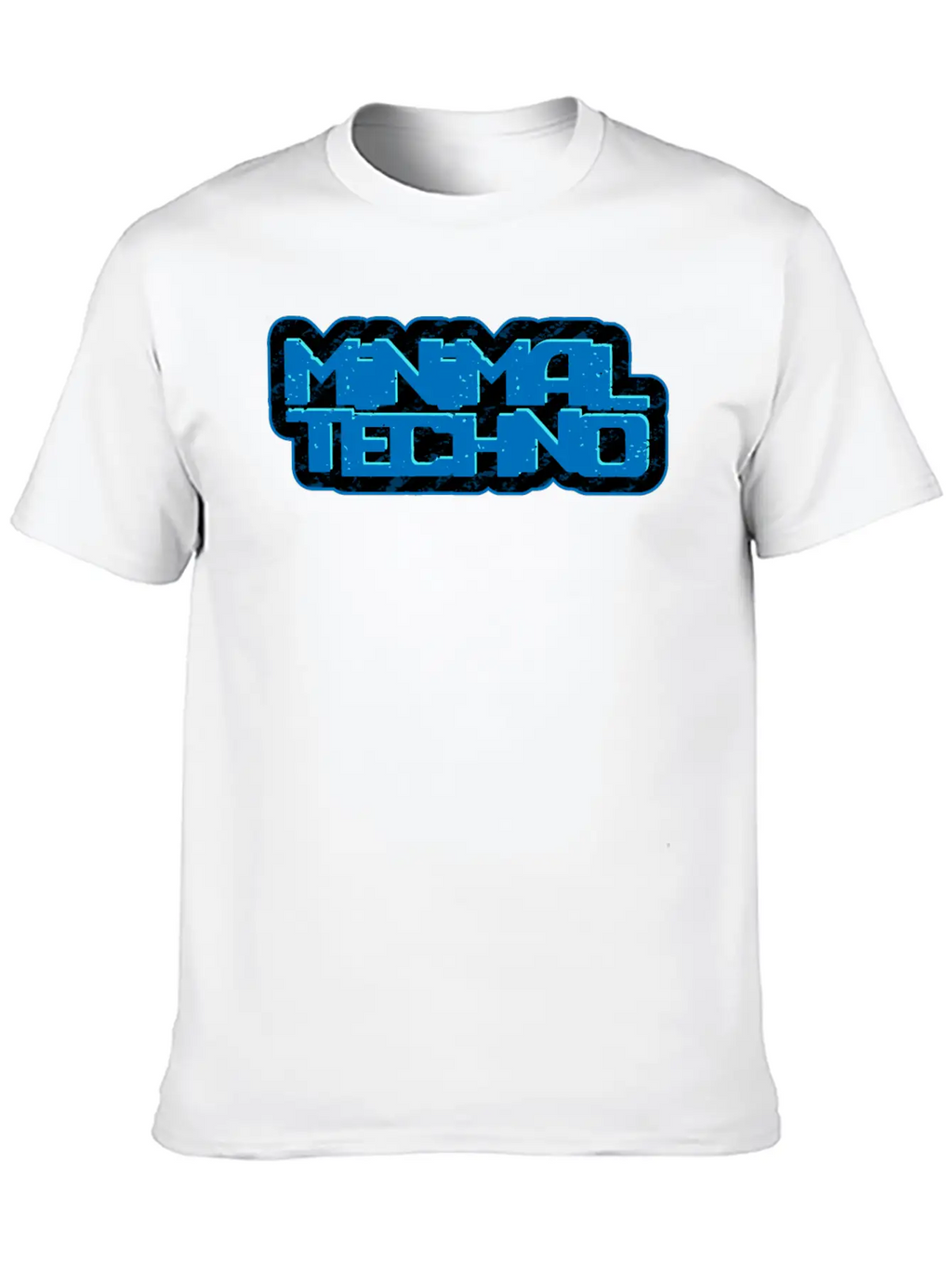 Minimal Techno | We Love Minimal Techno Blue Remix Breathable Soft Cotton T-Shirt – Timeless Casual Look