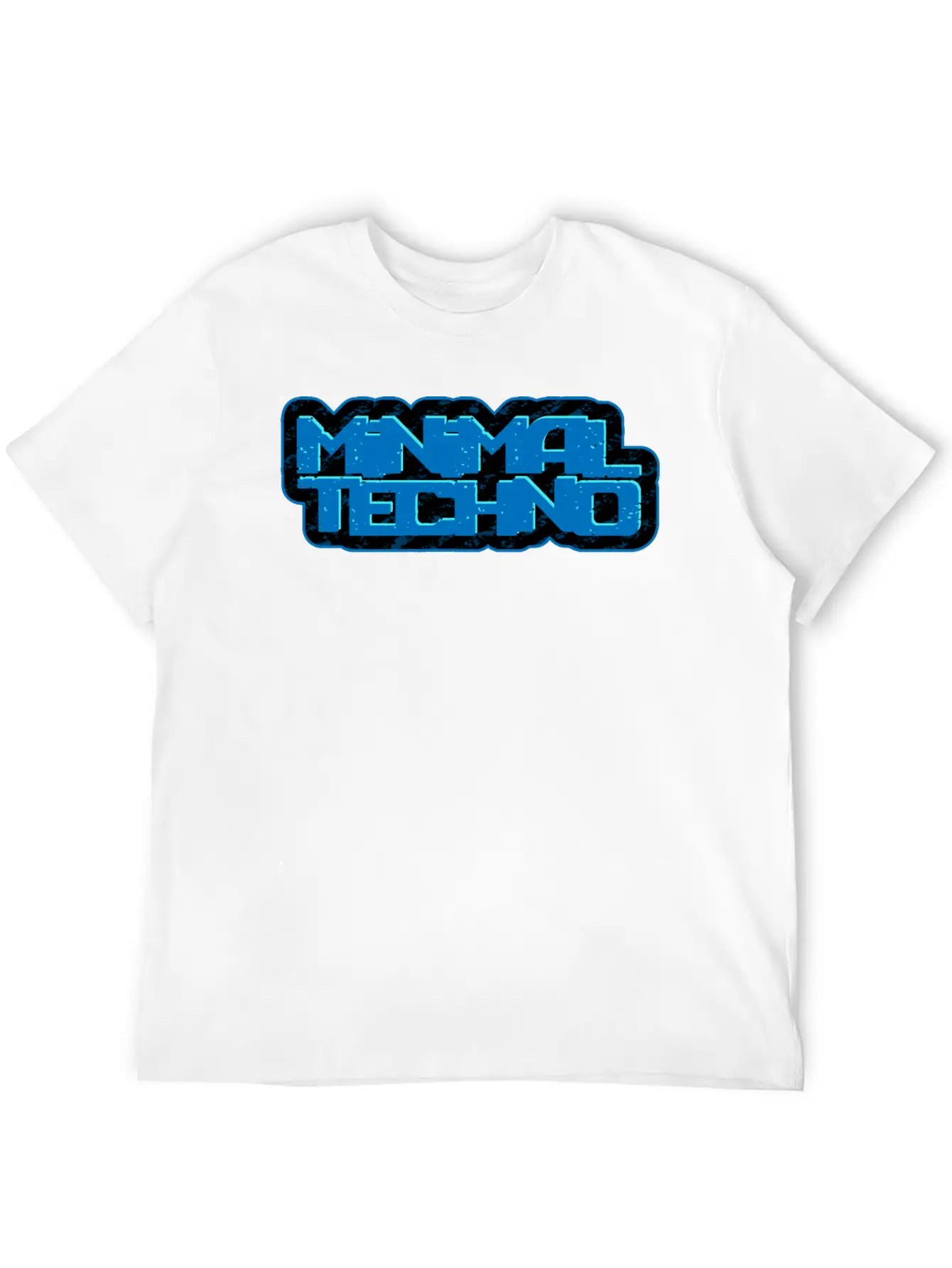 Minimal Techno | We Love Minimal Techno Blue Remix Breathable Soft Cotton T-Shirt – Timeless Casual Look