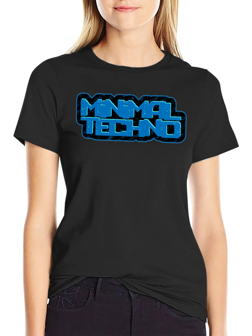 Minimal Techno | We Love Minimal Techno Blue Remix Breathable Soft Cotton T-Shirt – Timeless Casual Look