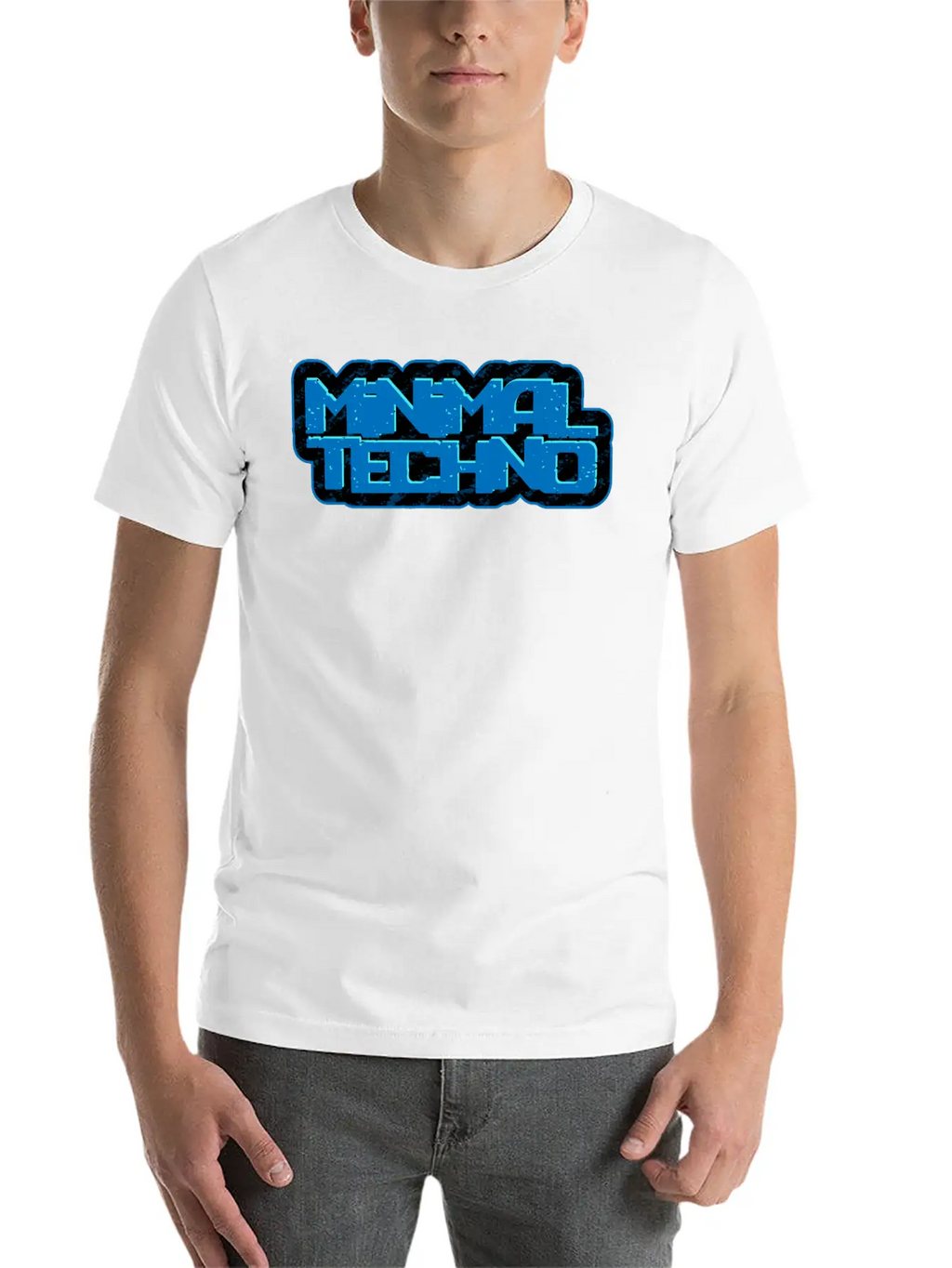 Minimal Techno | We Love Minimal Techno Blue Remix Breathable Soft Cotton T-Shirt – Timeless Casual Look