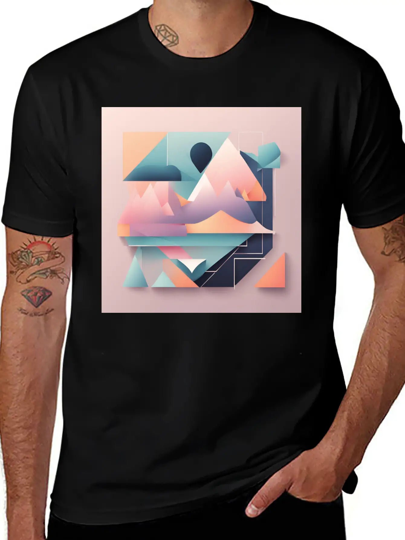 Minimalist Abstract Relaxed Everyday Tee – Lightweight And Durable Cotton