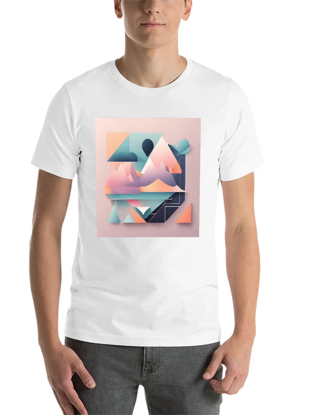 Minimalist Abstract Relaxed Everyday Tee – Lightweight And Durable Cotton
