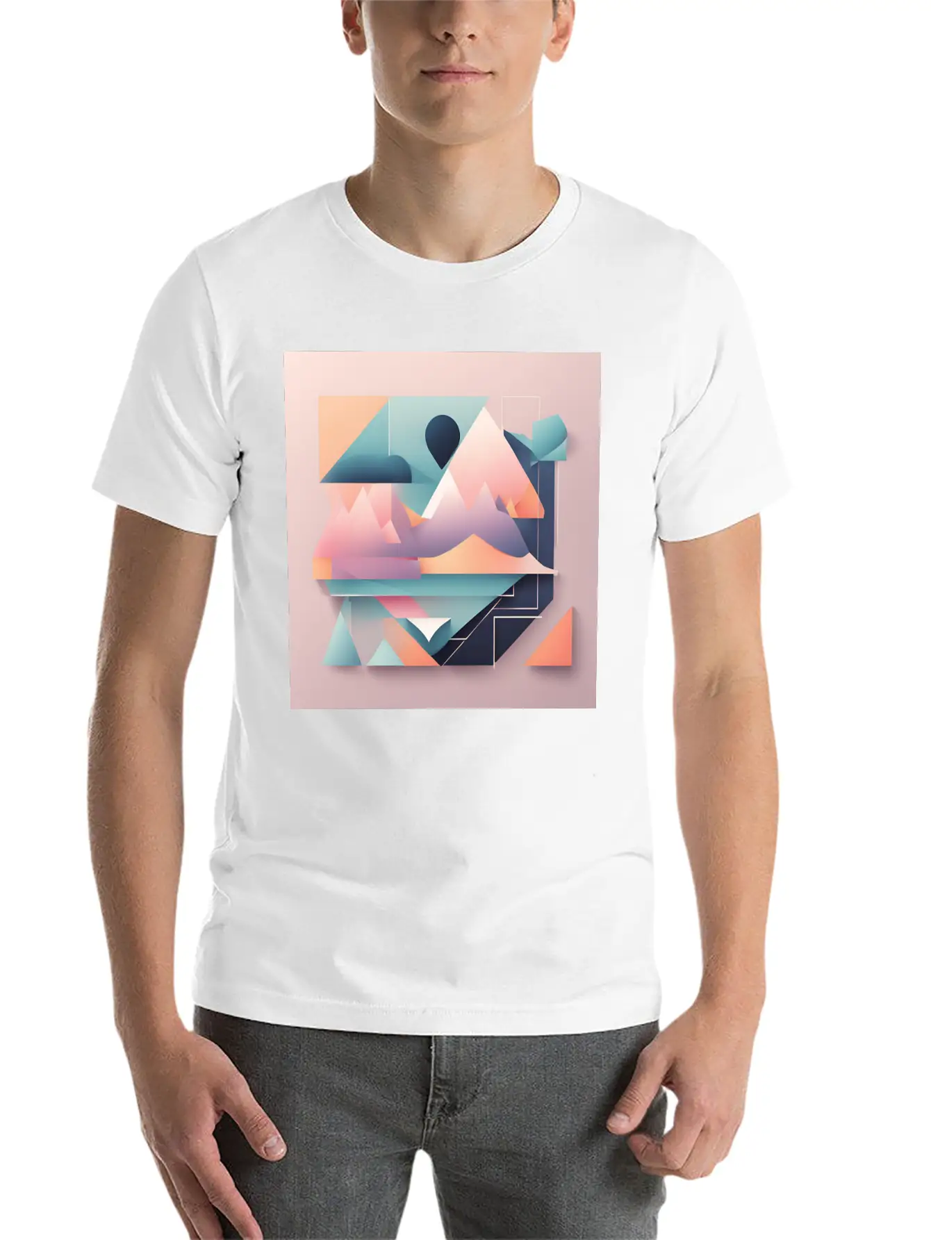 Minimalist Abstract Relaxed Everyday Tee – Lightweight And Durable Cotton