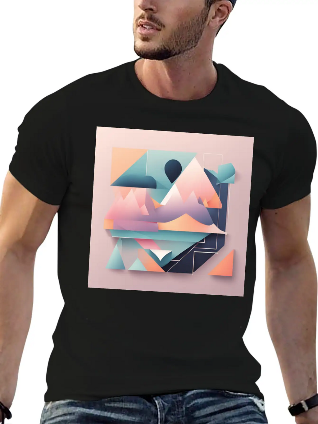 Minimalist Abstract Relaxed Everyday Tee – Lightweight And Durable Cotton