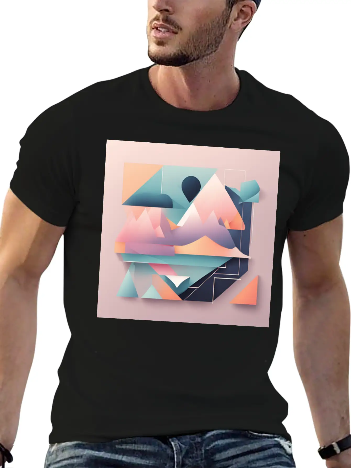 Minimalist Abstract Relaxed Everyday Tee – Lightweight And Durable Cotton