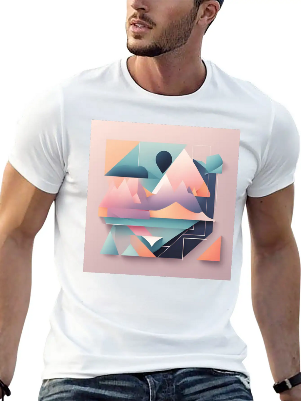 Minimalist Abstract Relaxed Everyday Tee – Lightweight And Durable Cotton
