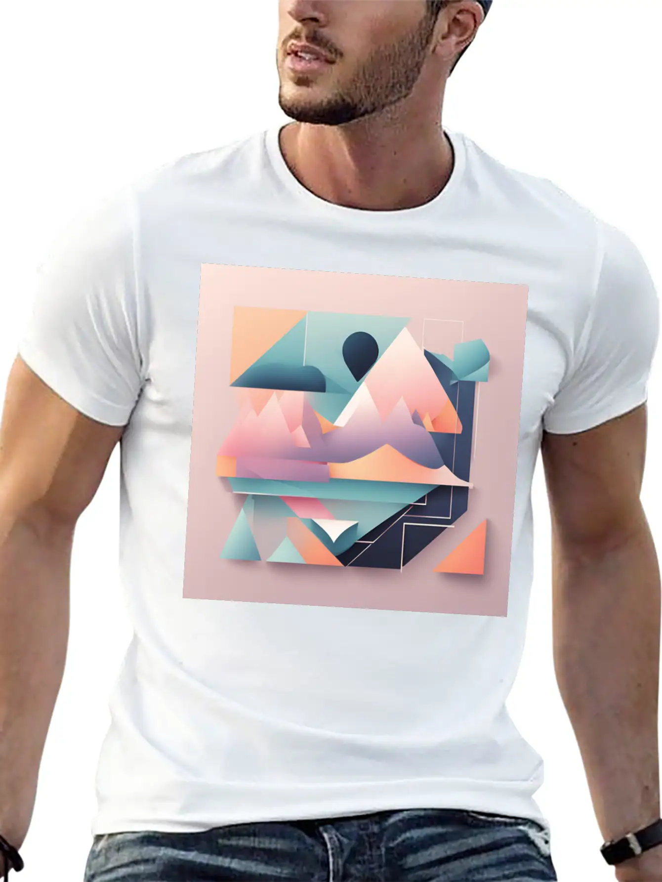 Minimalist Abstract Relaxed Everyday Tee – Lightweight And Durable Cotton
