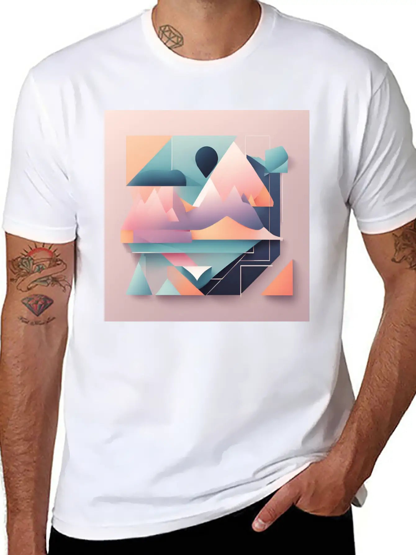 Minimalist Abstract Relaxed Everyday Tee – Lightweight And Durable Cotton