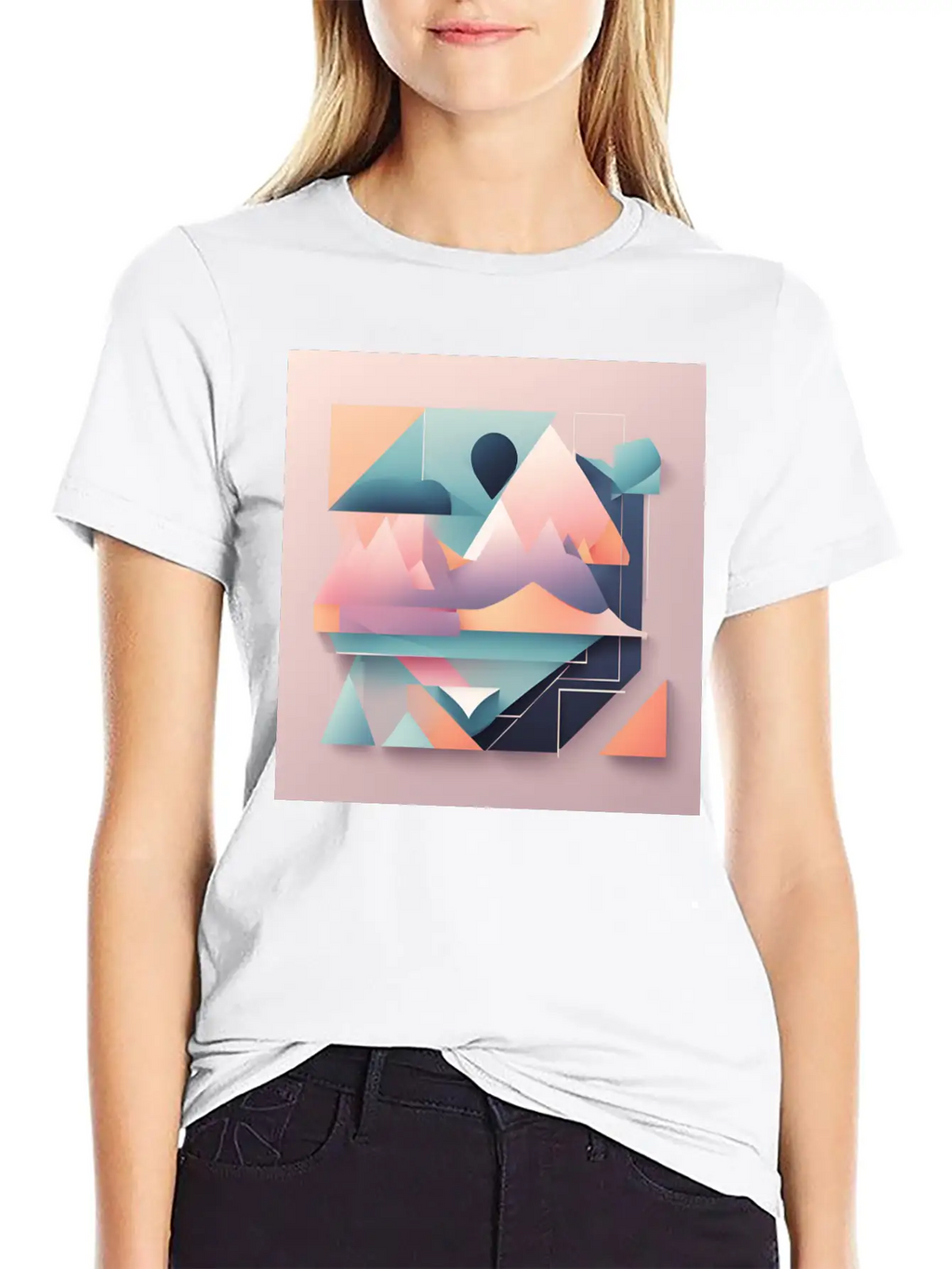 Minimalist Abstract Relaxed Everyday Tee – Lightweight And Durable Cotton