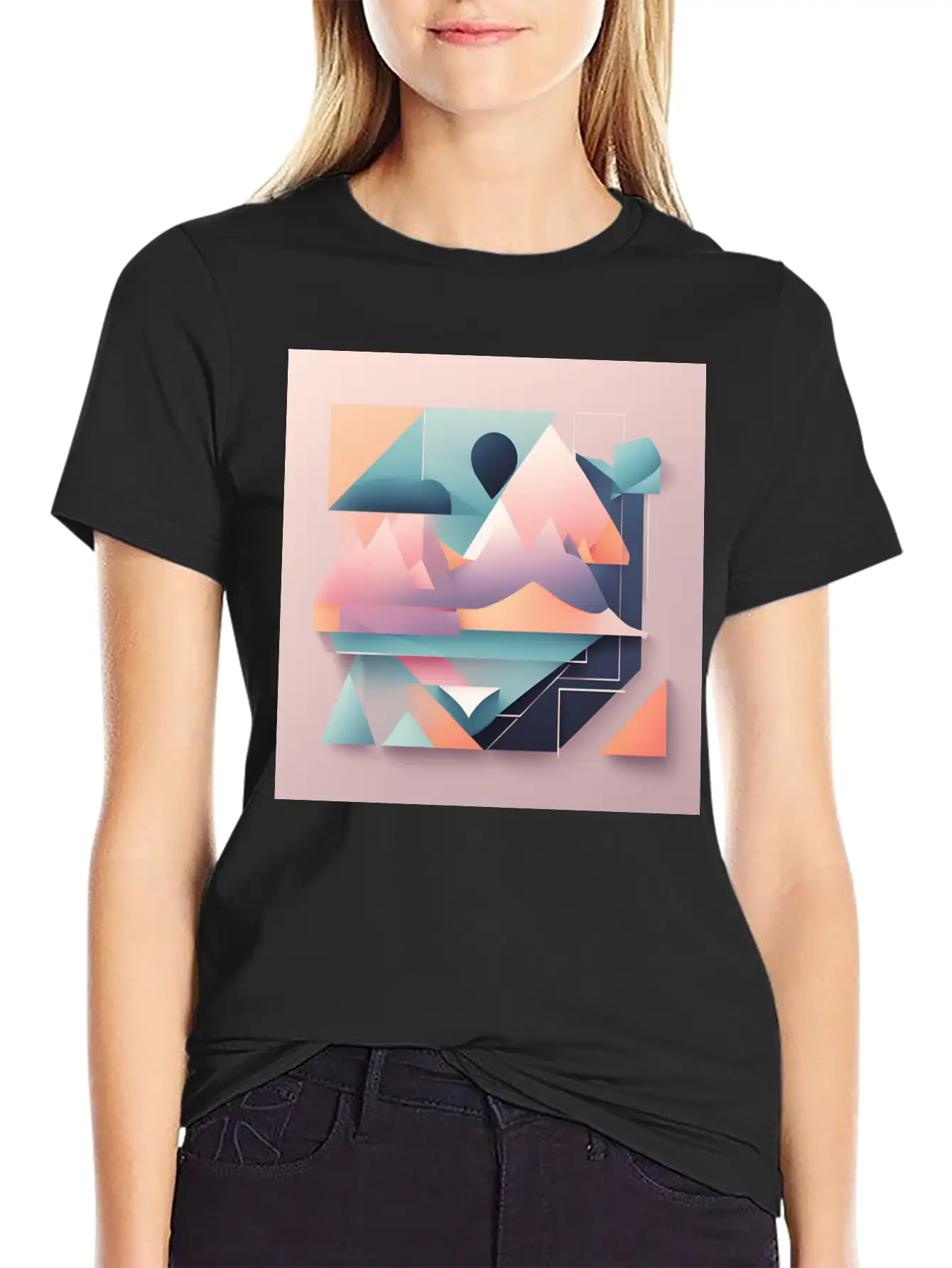 Minimalist Abstract Relaxed Everyday Tee – Lightweight And Durable Cotton