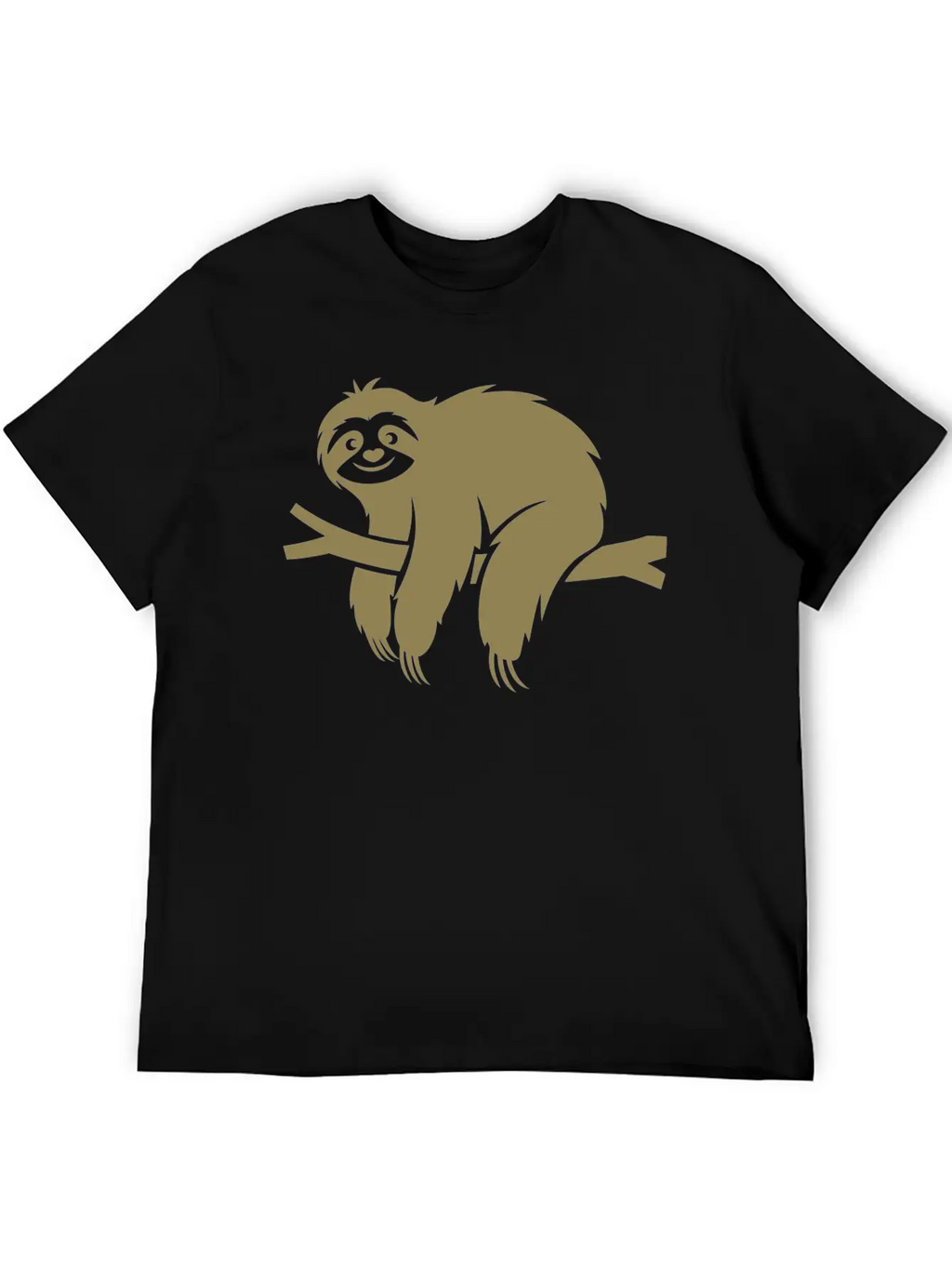 Minimalist Sloth Relaxed On A Branch Essential Cotton Tee For Daily Outfits – Unisex Style