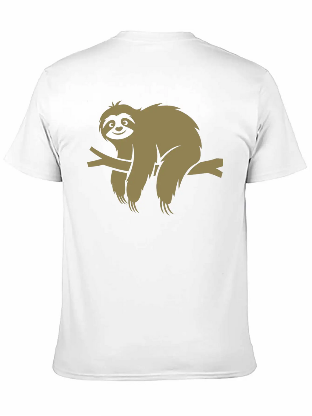 Minimalist Sloth Relaxed On A Branch Essential Cotton Tee For Daily Outfits – Unisex Style
