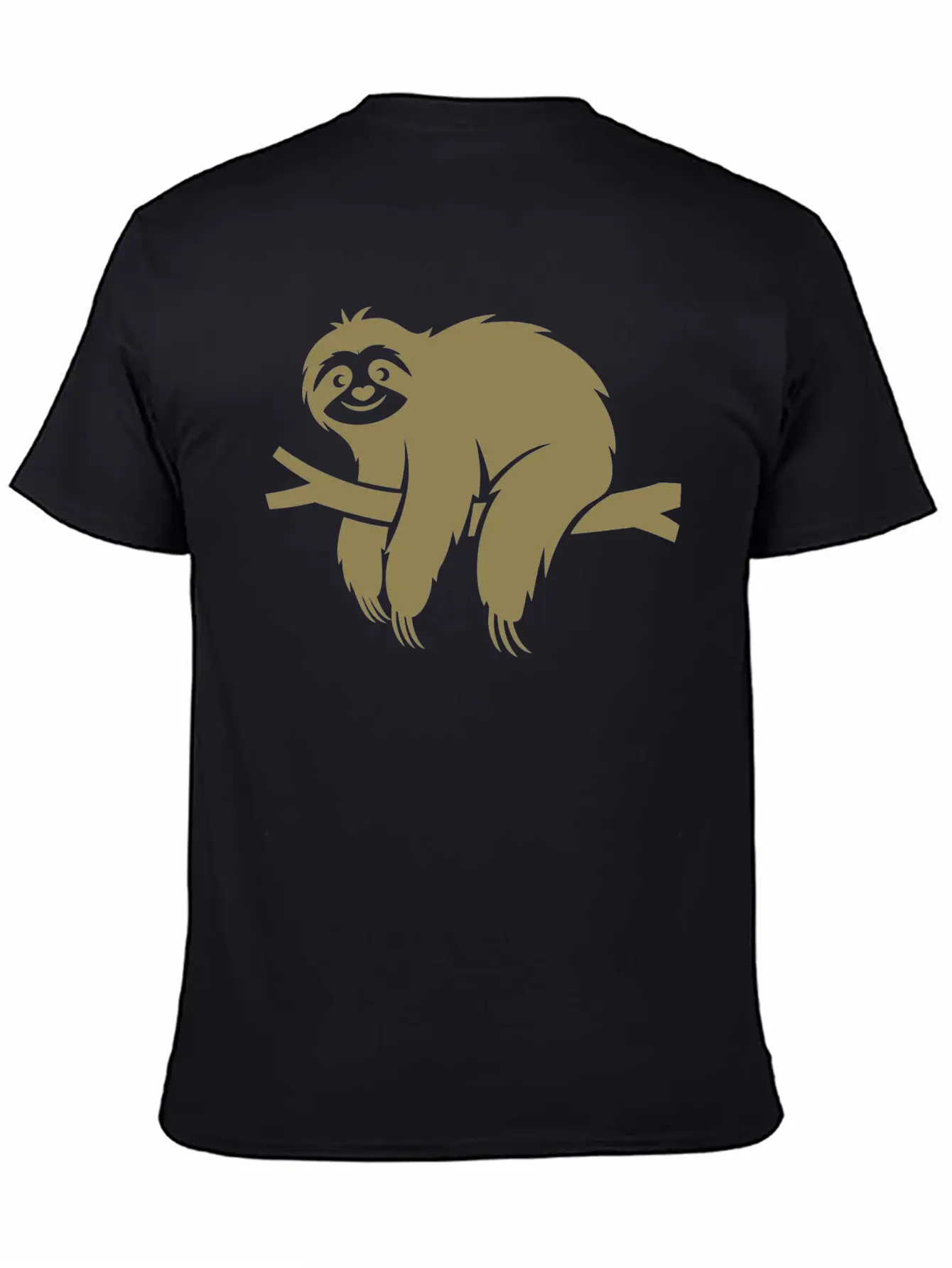 Minimalist Sloth Relaxed On A Branch Essential Cotton Tee For Daily Outfits – Unisex Style