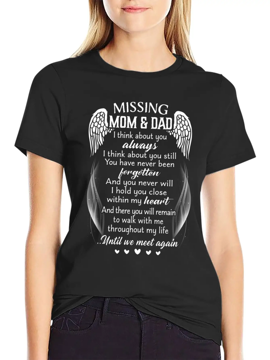 Missing Mom Dad I Think About You Always Timeless Short Sleeve Tee – Comfy And Minimalist Design