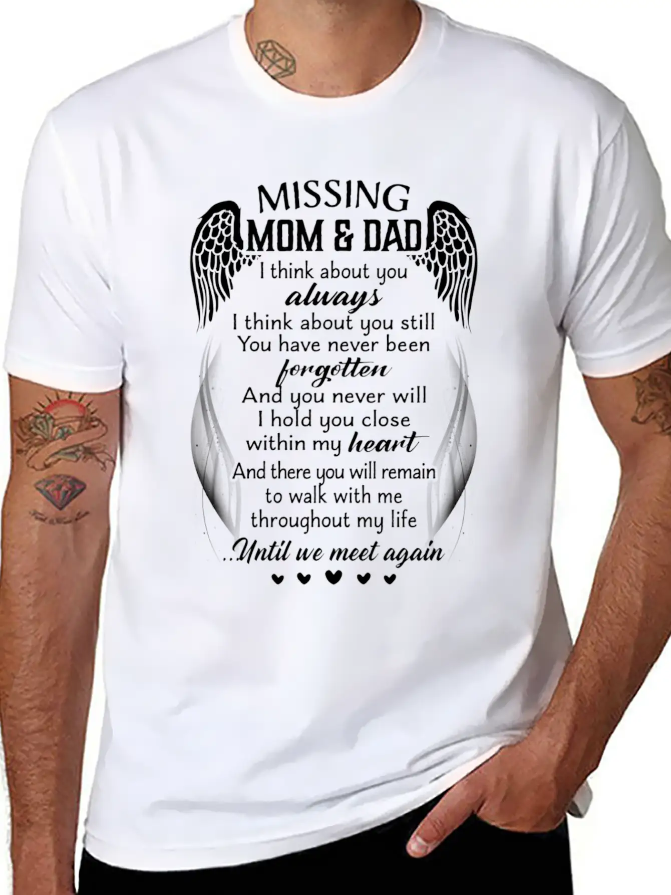 Missing Mom Dad I Think About You Always Timeless Short Sleeve Tee – Comfy And Minimalist Design