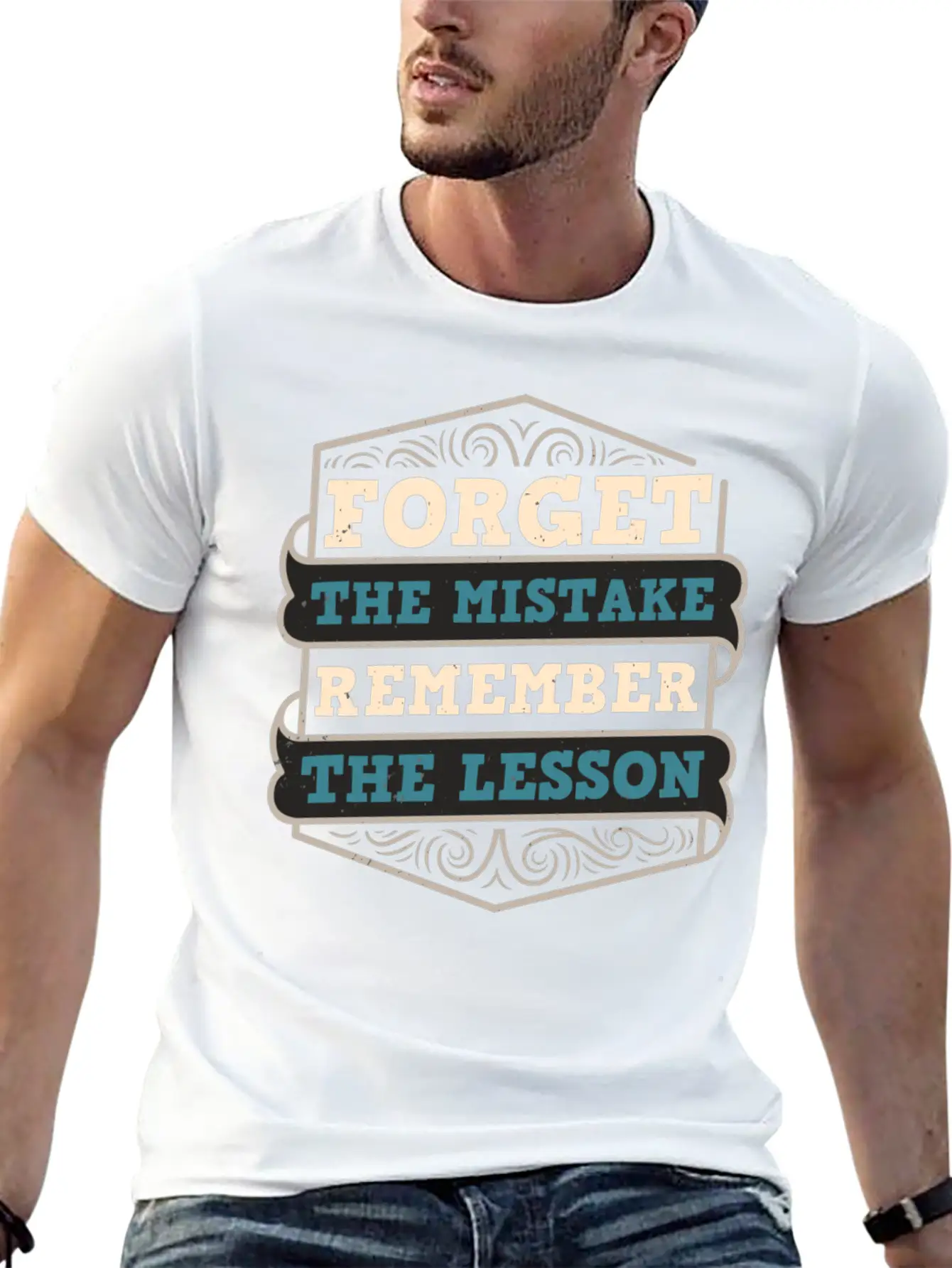 Mistakes Are Lessons Inspiration Motivation Stylish Everyday T-Shirt – Unisex Basic Cotton Tee