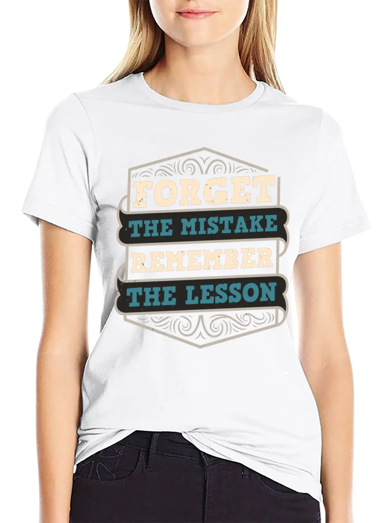 Mistakes Are Lessons Inspiration Motivation Stylish Everyday T-Shirt – Unisex Basic Cotton Tee