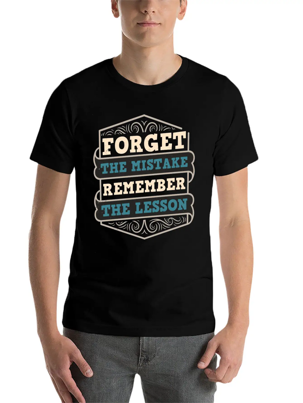 Mistakes Are Lessons Inspiration Motivation Stylish Everyday T-Shirt – Unisex Basic Cotton Tee