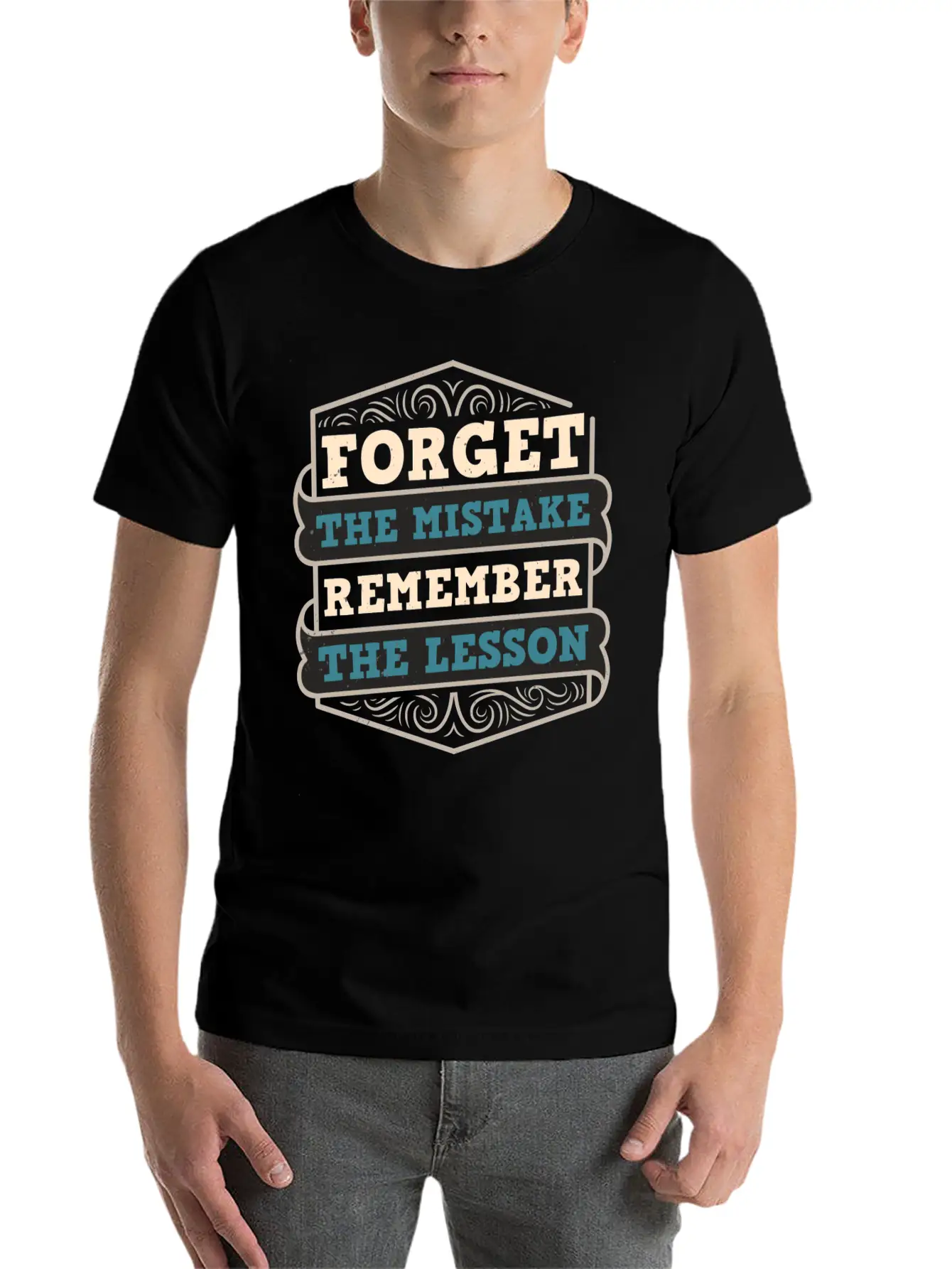 Mistakes Are Lessons Inspiration Motivation Stylish Everyday T-Shirt – Unisex Basic Cotton Tee