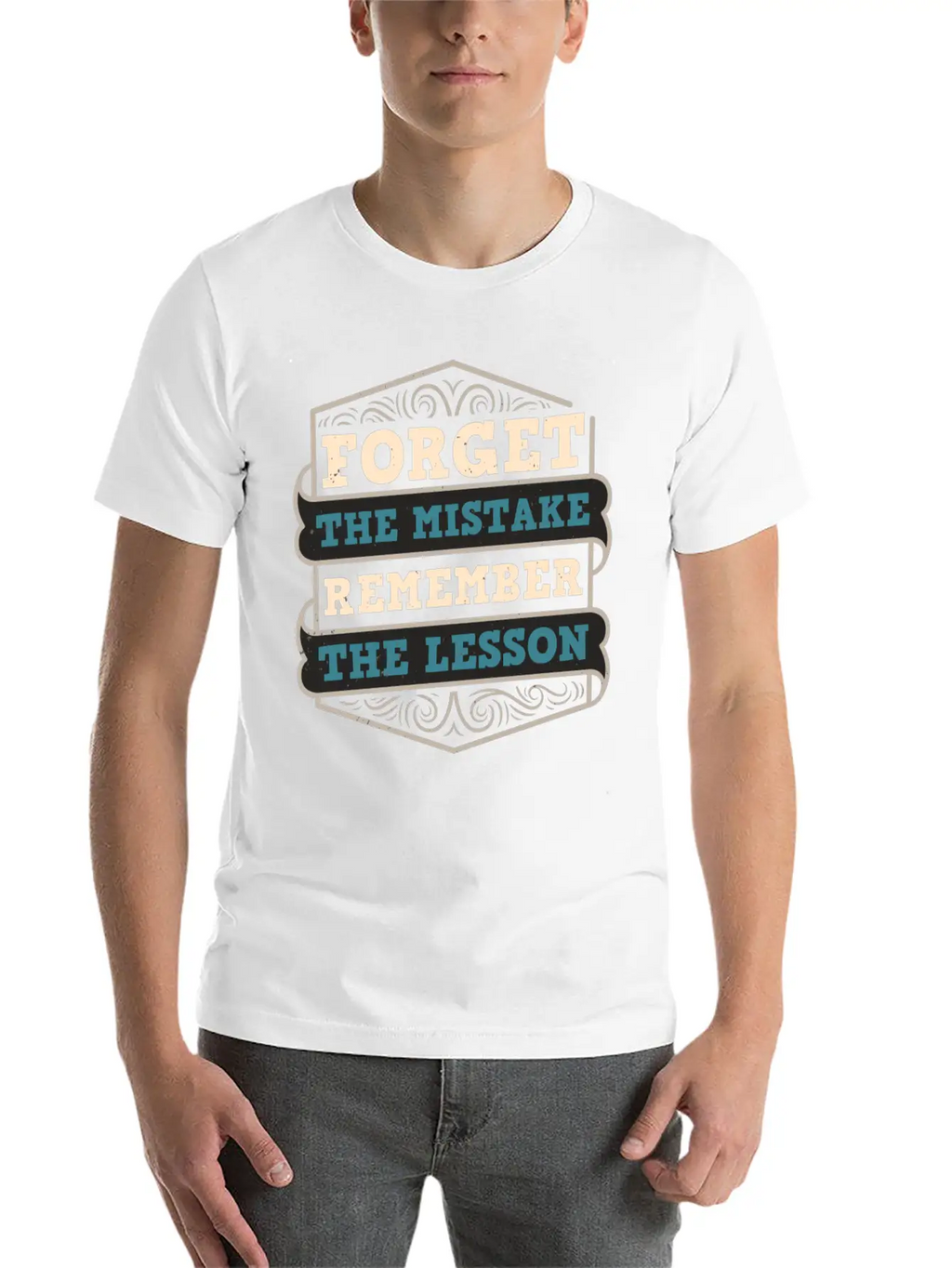 Mistakes Are Lessons Inspiration Motivation Stylish Everyday T-Shirt – Unisex Basic Cotton Tee