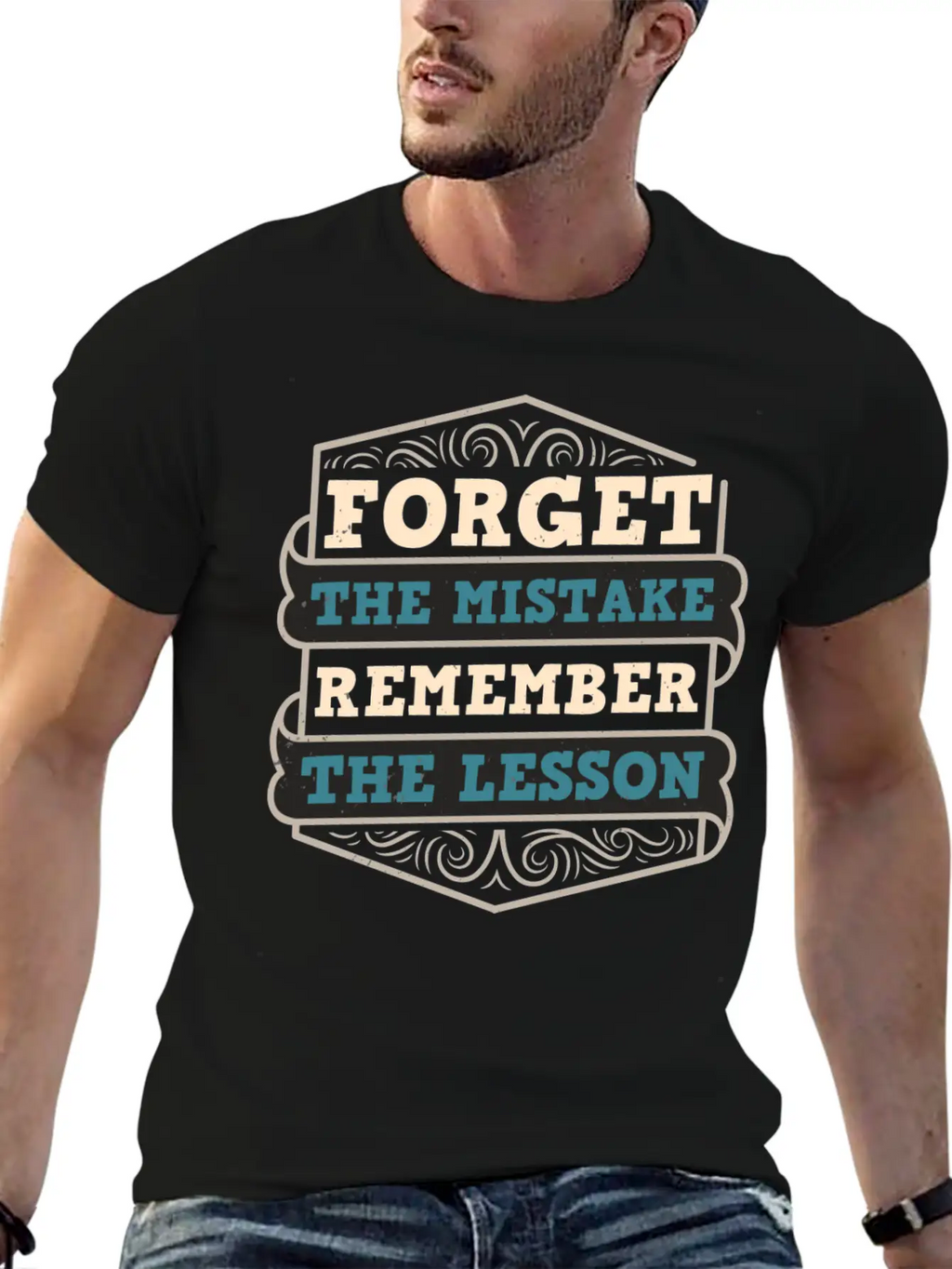 Mistakes Are Lessons Inspiration Motivation Stylish Everyday T-Shirt – Unisex Basic Cotton Tee