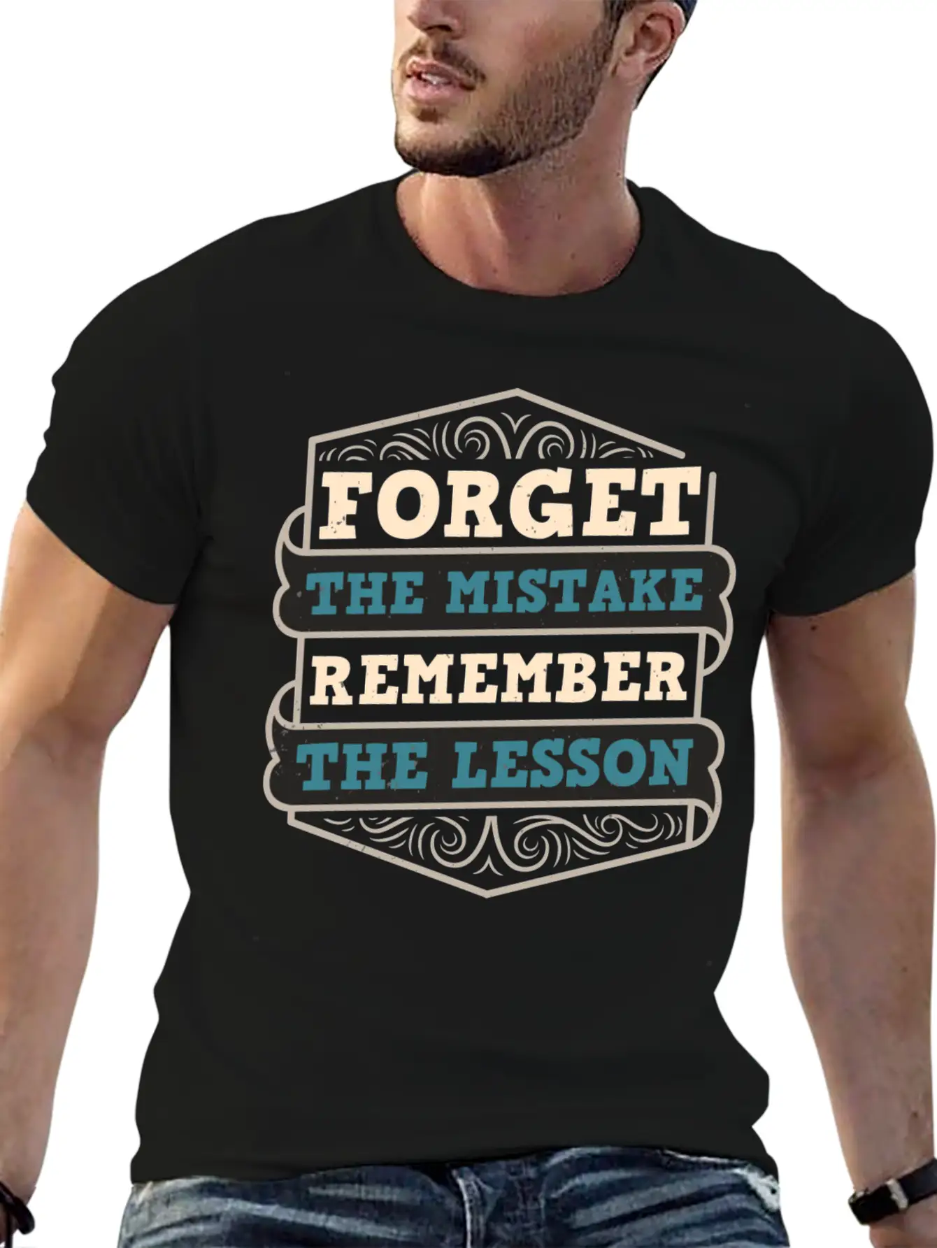 Mistakes Are Lessons Inspiration Motivation Stylish Everyday T-Shirt – Unisex Basic Cotton Tee