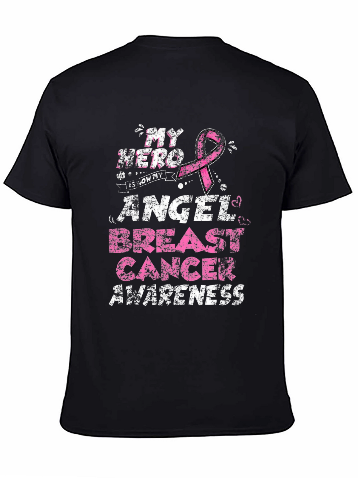 My Hero Is Now My Angel Breast Cancer Awareness T-Shirt