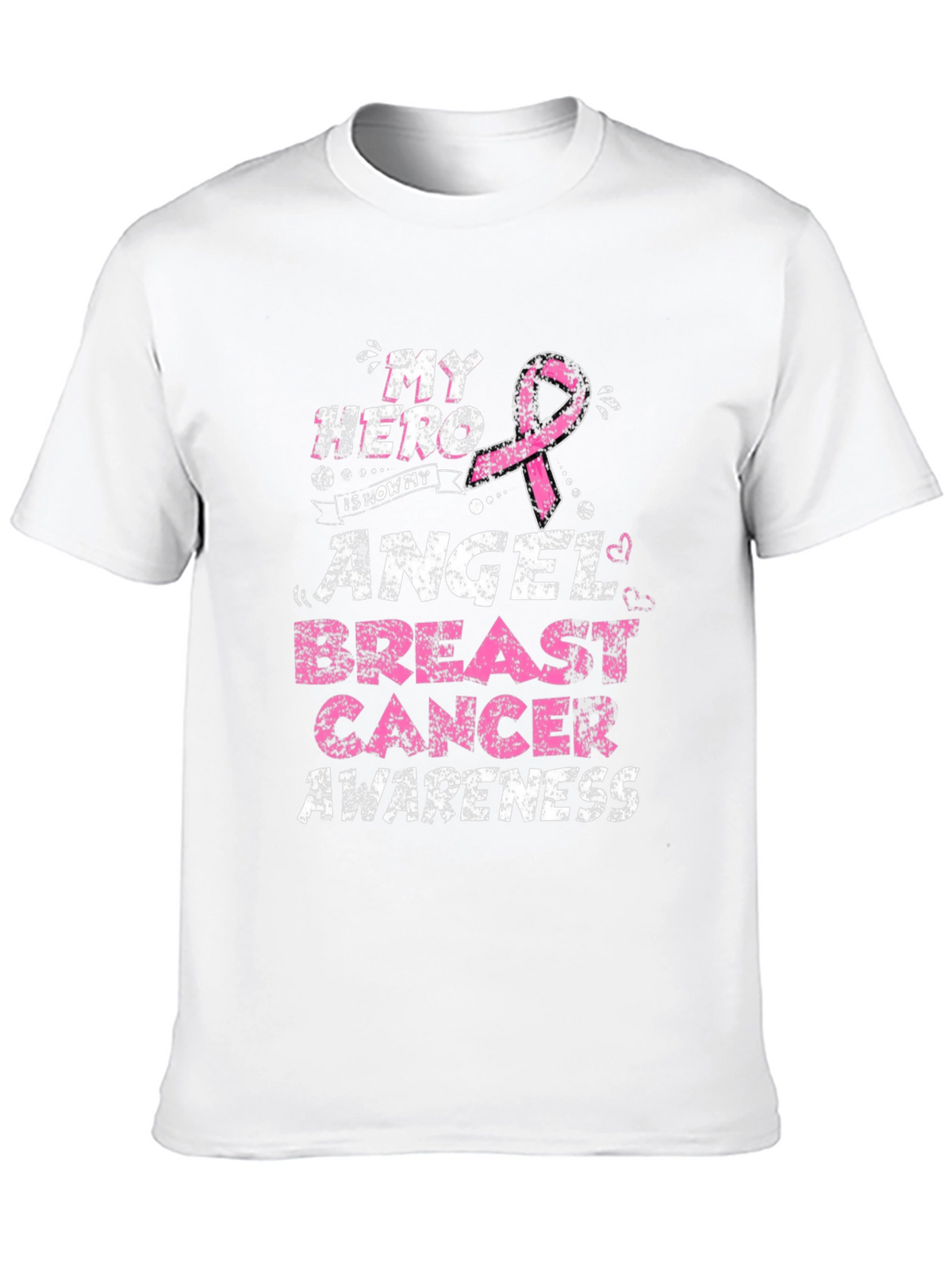 My Hero Is Now My Angel Breast Cancer Awareness T-Shirt