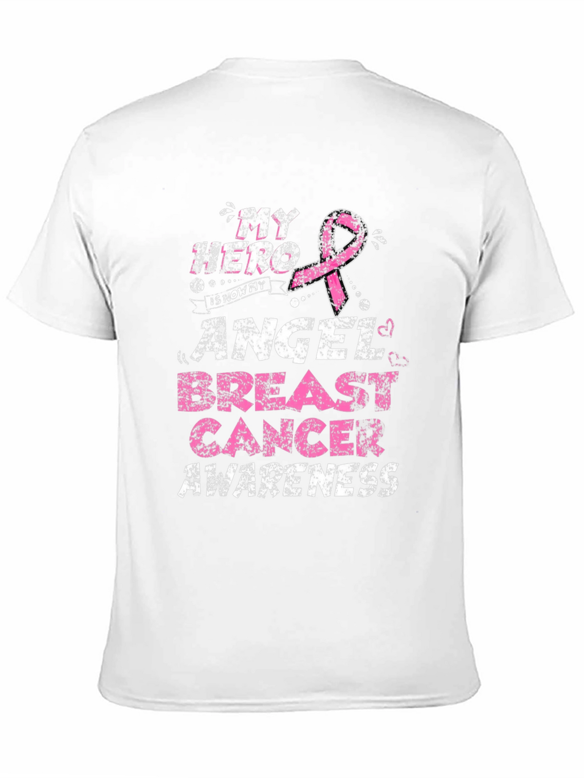 My Hero Is Now My Angel Breast Cancer Awareness T-Shirt